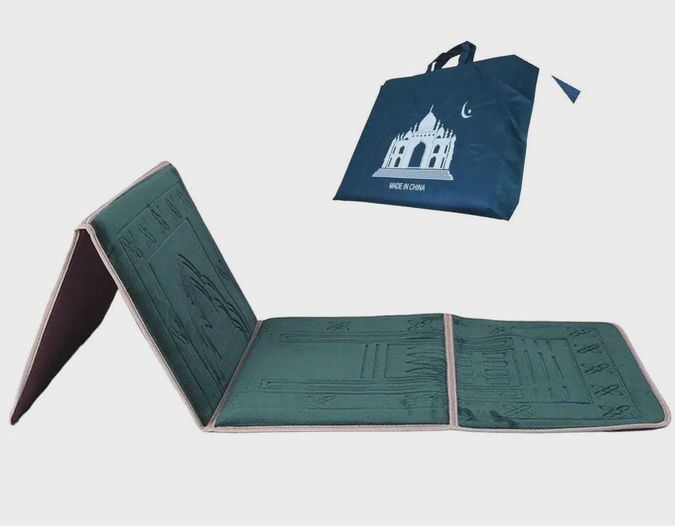 Quality thick large Prayer Mat rugs, back rest picnic seat foldable in a bag - image 4