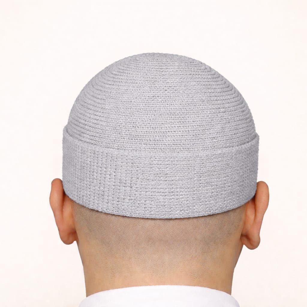 Folded Orlon Men's Skull Cap Islamic Prayer Hat Topi Kufi Head Wear 1 pcs - image 3