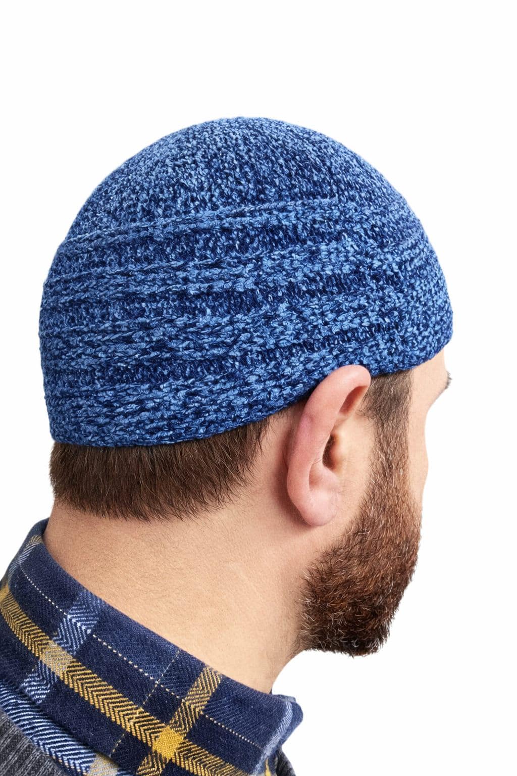 2X Velvet Men Skull Cap Islamic Prayer Hat Topi Kufi Head Wear - image 5