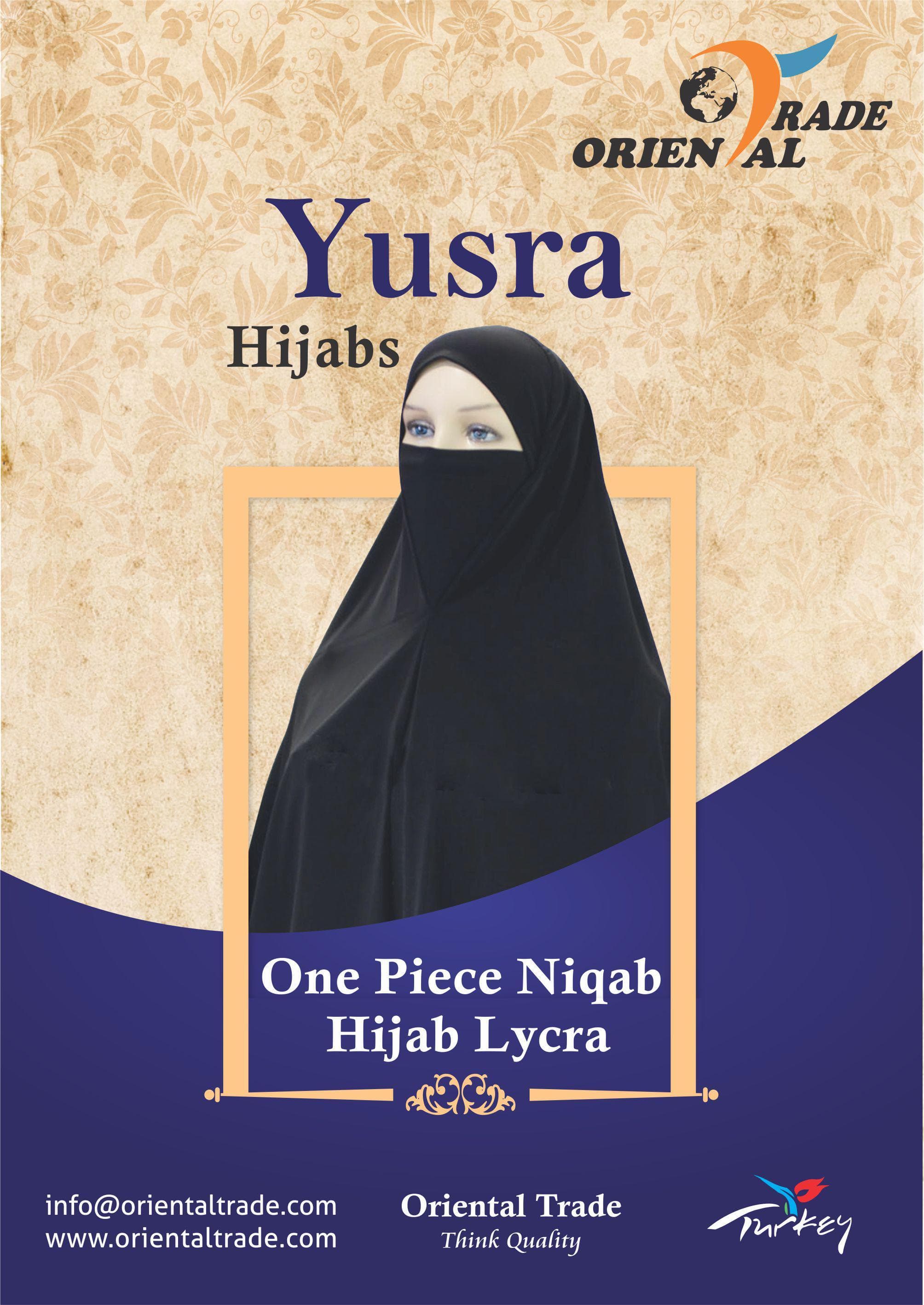 Pull on Instant Ladies Lycra hijab Niqab (Mask) include Face Veil breathable