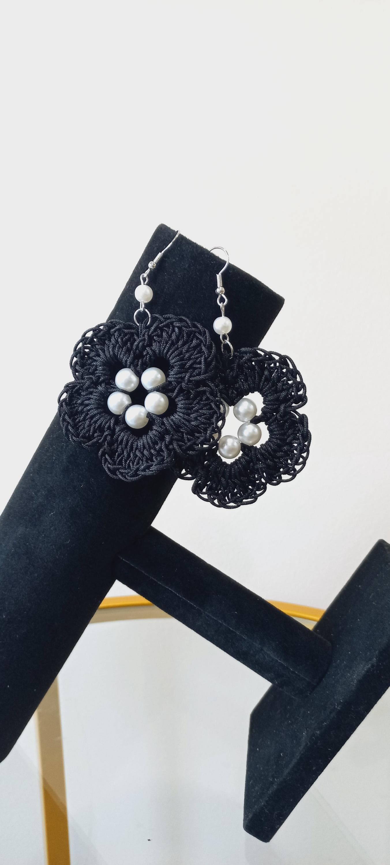 Crochet Flower Earrings: Green Boho Statement Jewelry - image 5