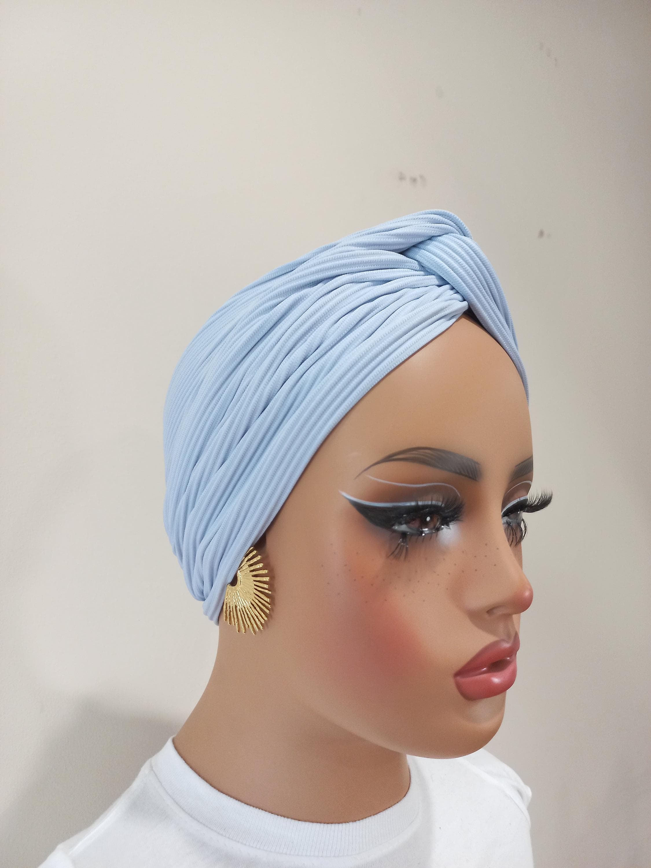Velvet Twisted Turban Head Wrap: Chemo Headwear, Modest Fashion, Women's Cap - image 5