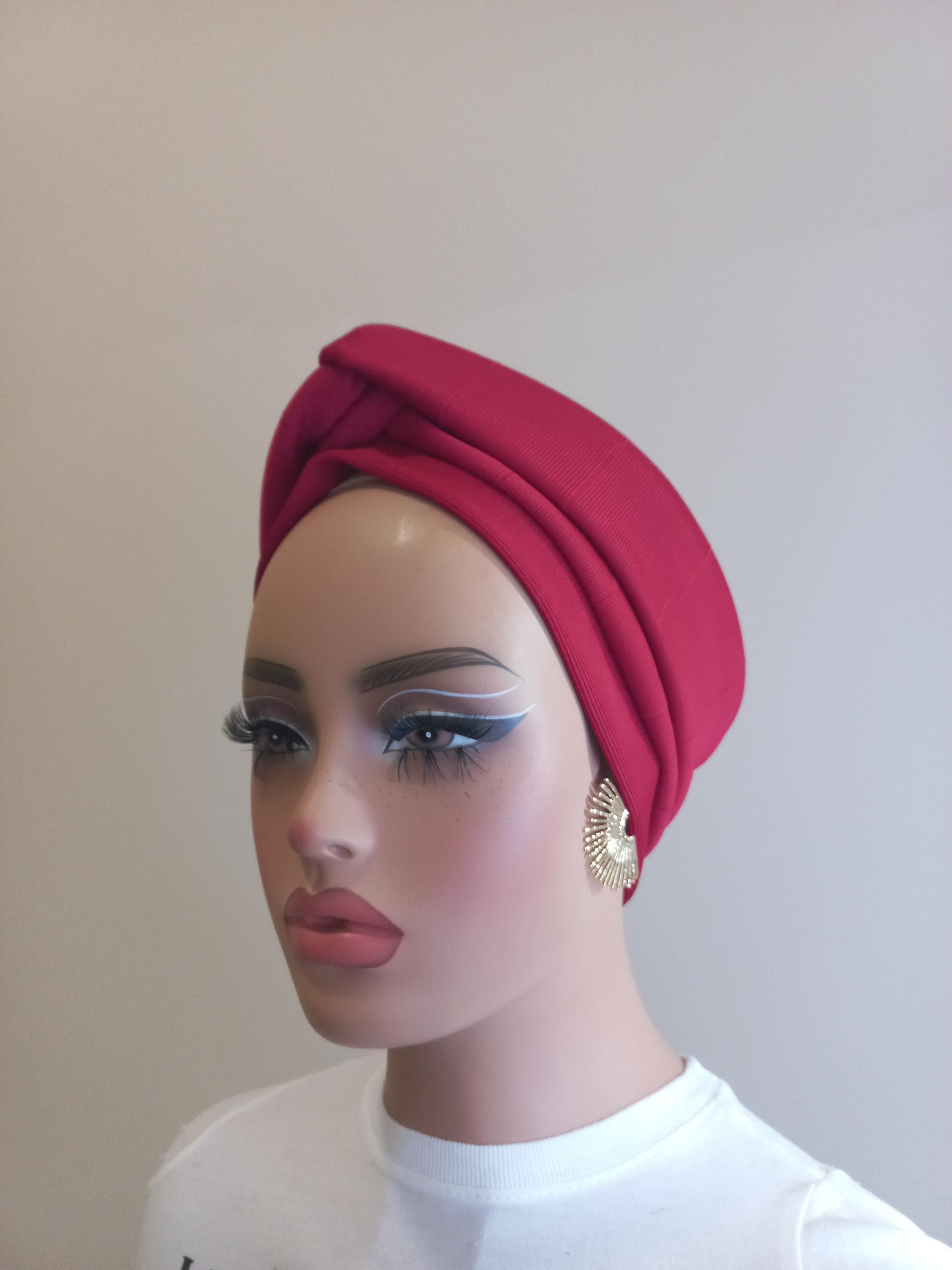 Stretchy Turban Head Wrap: Chemo Headwear, Modest Fashion, Comfortable Headband - image 4