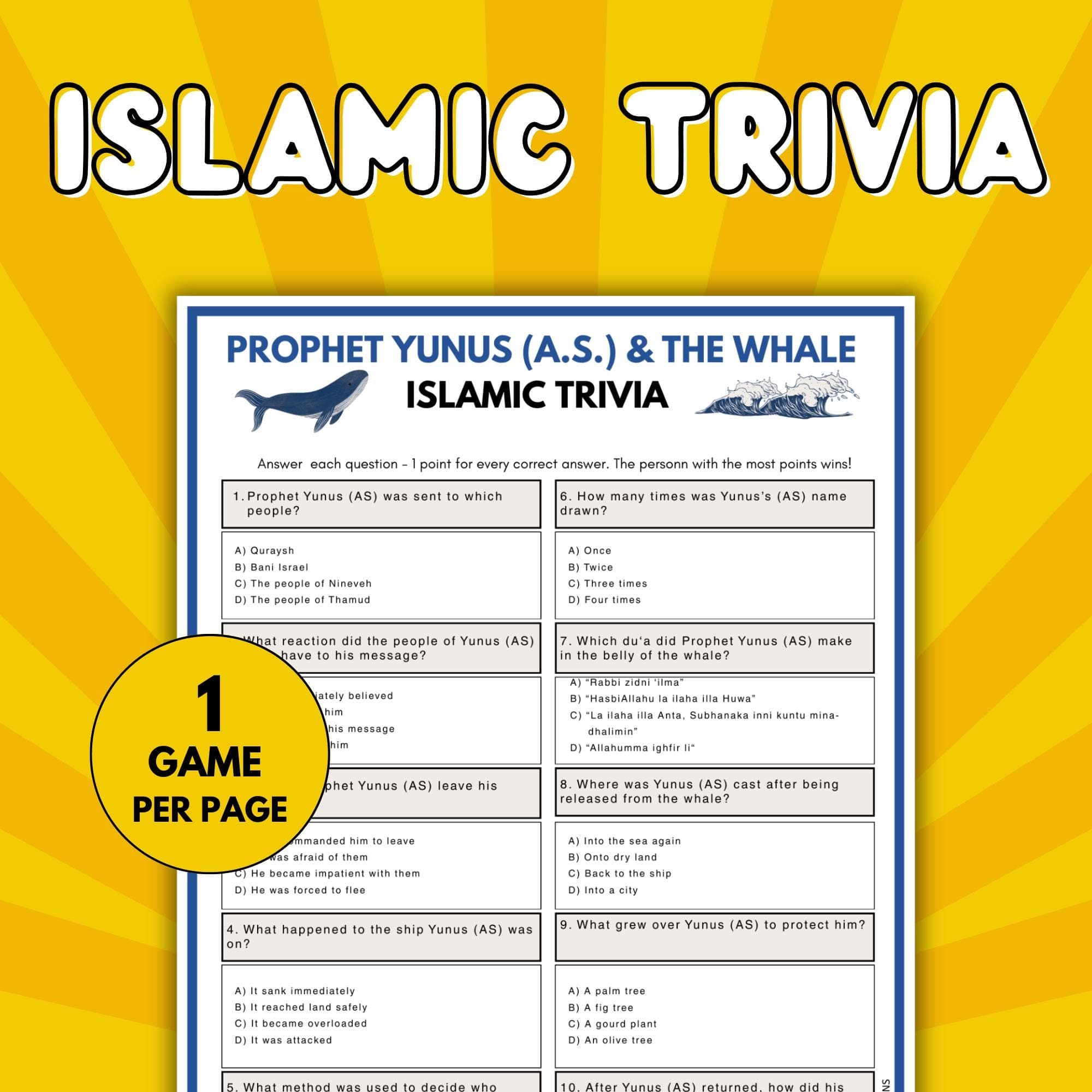 Islamic Trivia Game Bundle | Islamic Games | Muslim Trivia | Quran Quiz | Islamic Game Night, Muslim Family fun | For Kids, Teens & Adults. - image 5
