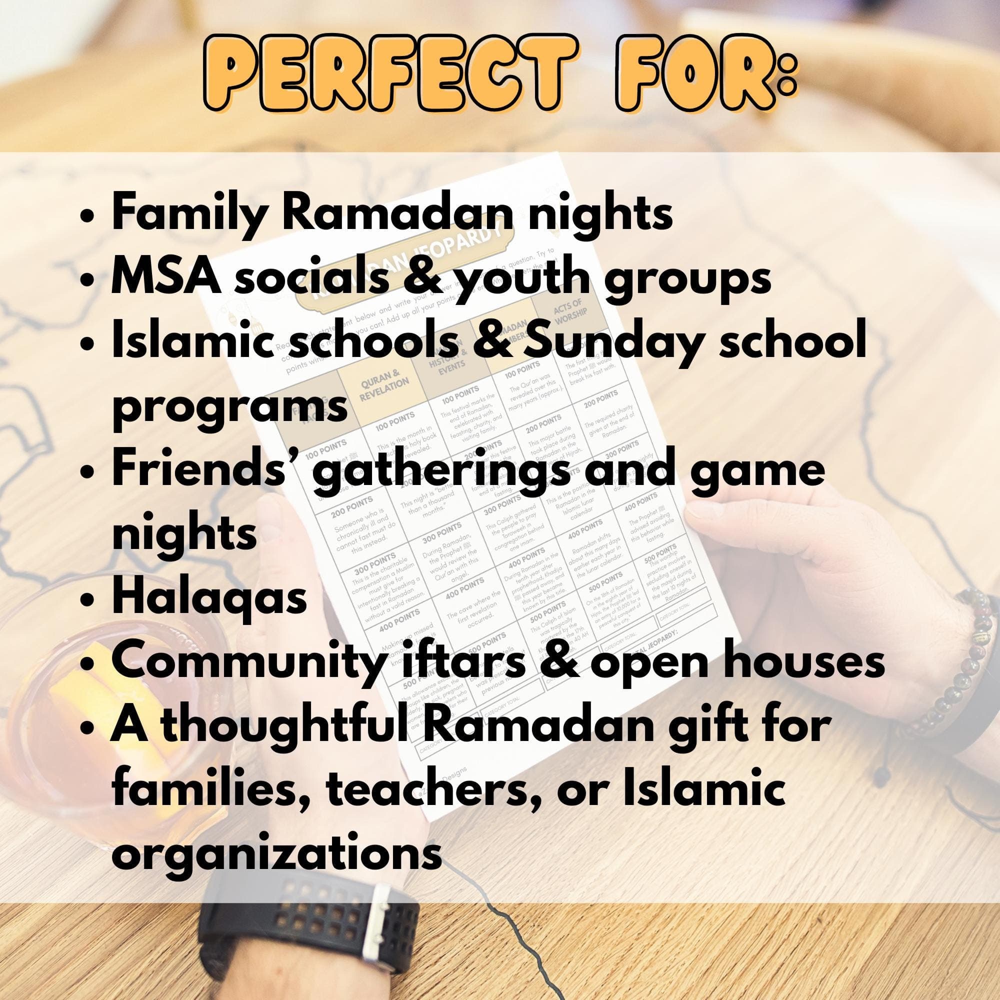 Ramadan Jeopardy Game | Islamic Trivia Game | Ramadan Activity | Islamic Printable for Kids & Adults | Digital Download - image 4