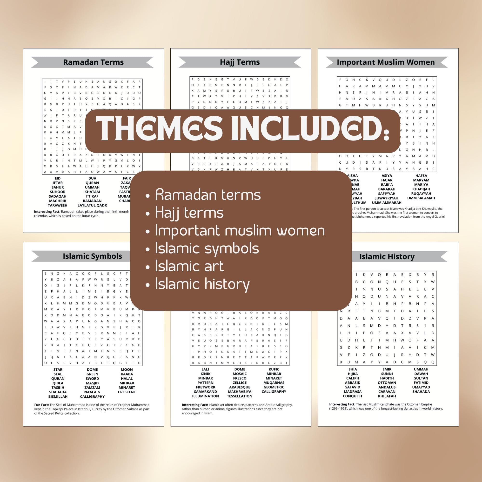 Islamic Word Search Bundle 4, Ramadan Activity, Islamic Printable, Islamic Game, Printable PDF, Digital Download. - image 4