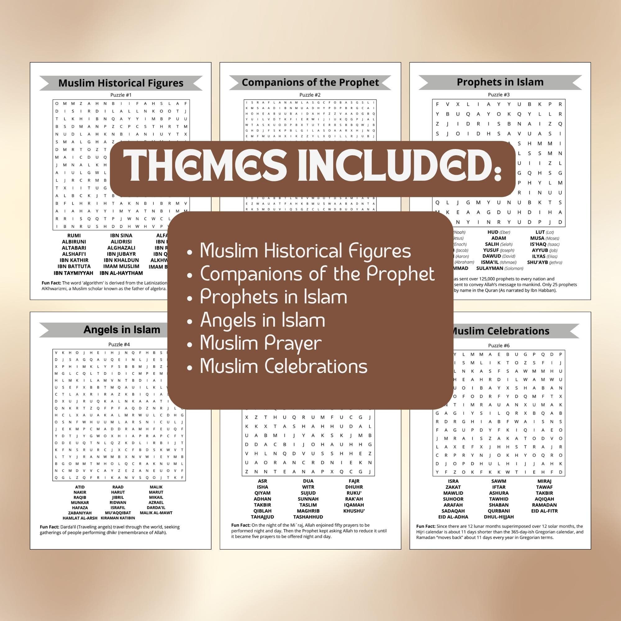 Islamic Word Search Bundle 1, Ramadan Activity, Islamic printable, Islamic Game, Digital Download. - image 4