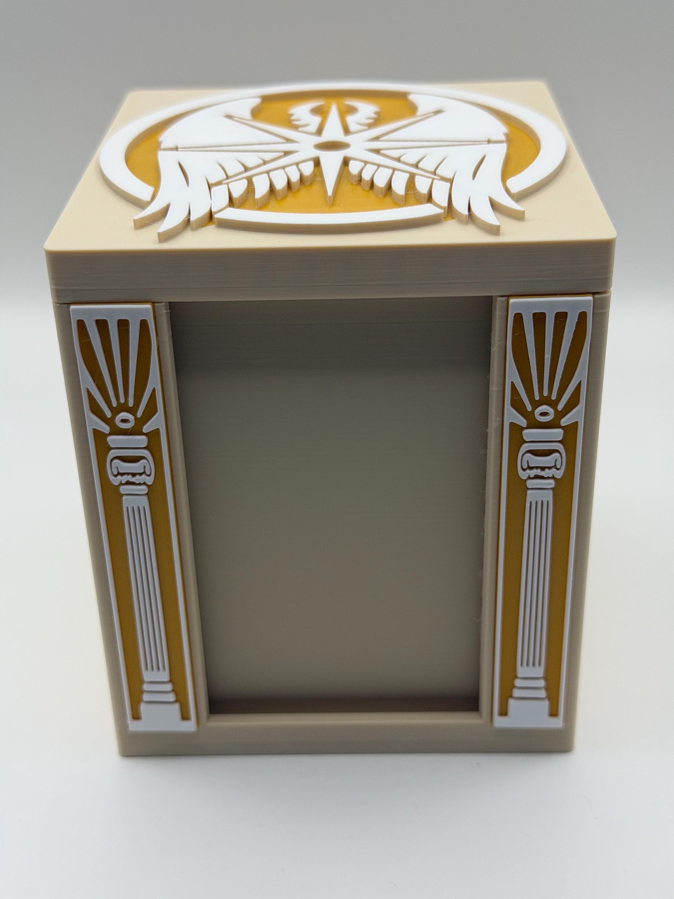 MTG EDH Deck Box | Angel Theme Deck Box Commander Showcase Display Slot with Toploader | Magnetic Top Fantasy Gaming Cards Organizer - image 3