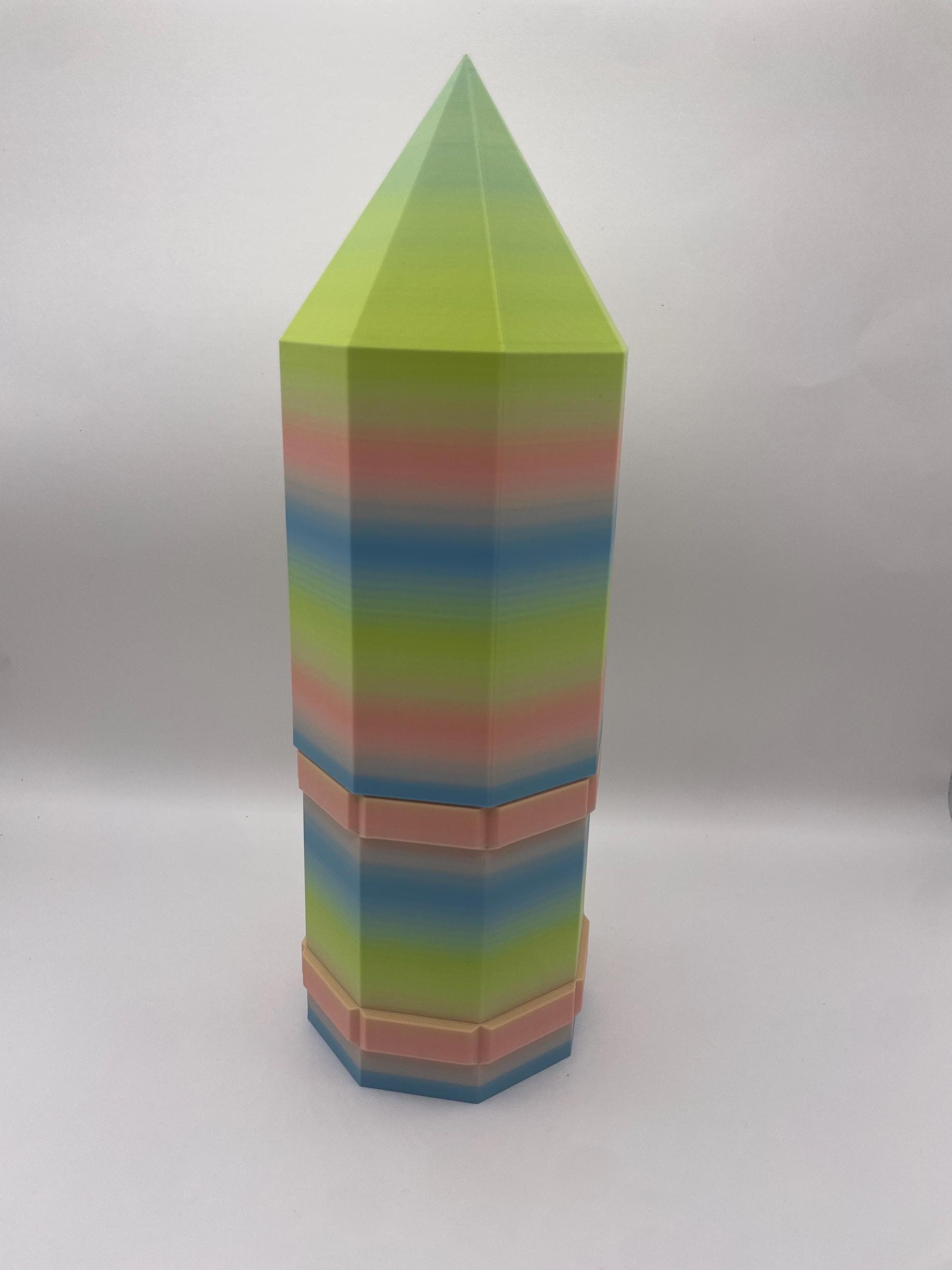 3D Printed Pastel Ombre Pencil Organizer: Montessori Desk Caddy - image 5
