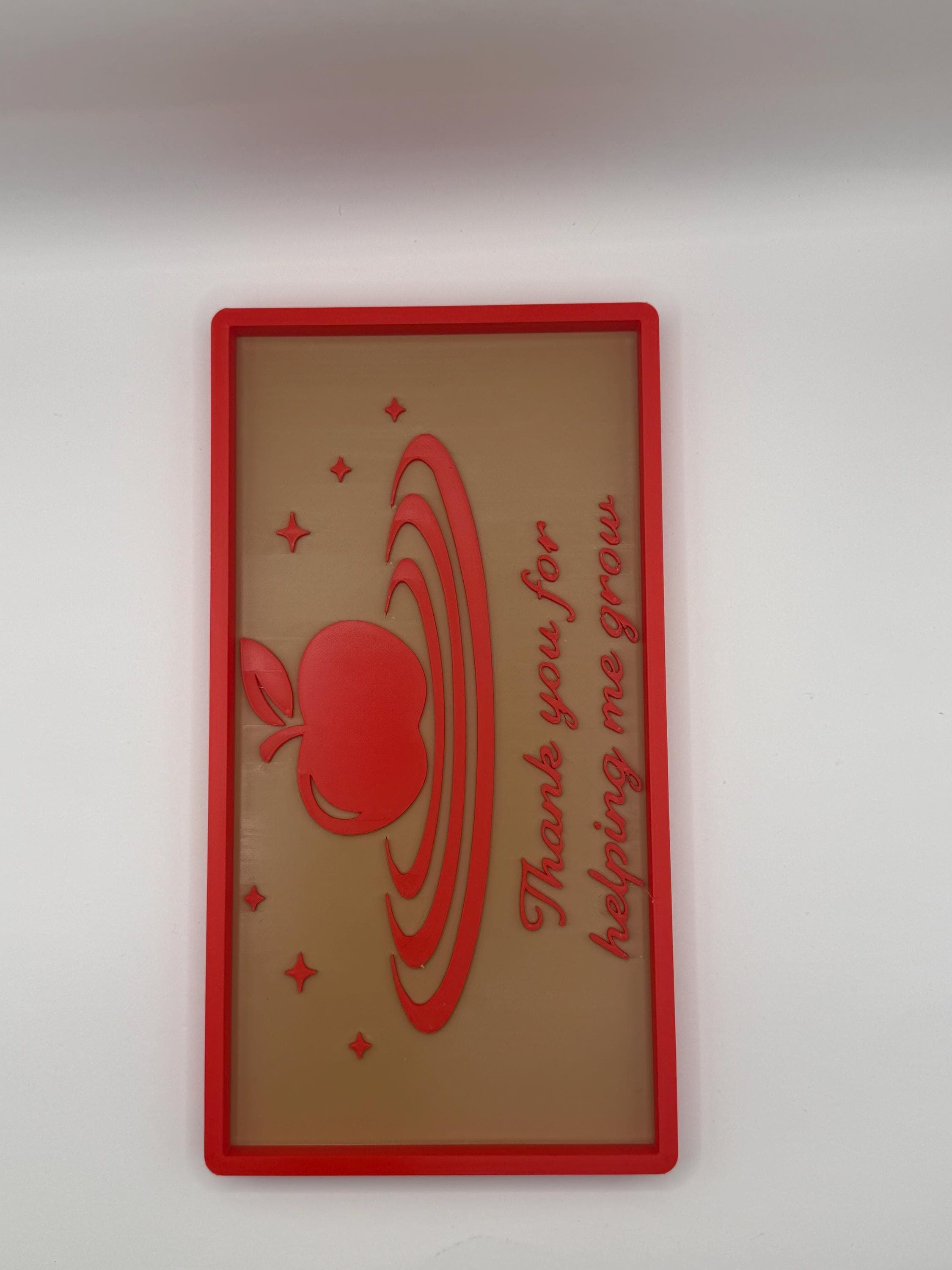 Thank You Teacher Desk Catchall Tray - Teacher Appreciation Day - 3D Printed Organizer for Keys Pens - Apple Accent Gift - image 4