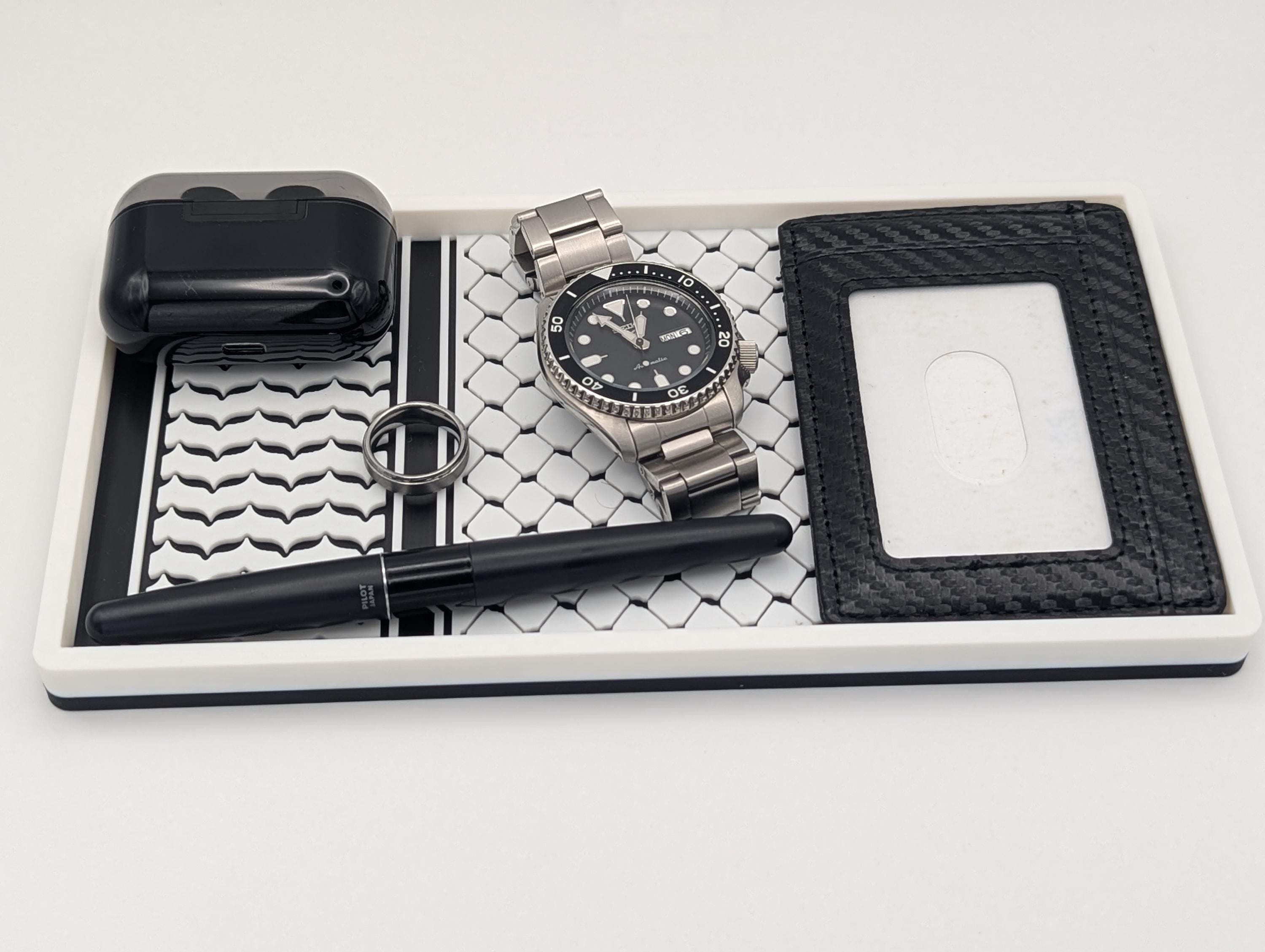 Keffiyeh Valet Tray | Modern Geometric Desk Organizer | Everyday Carry Tray | Unique Palestinian Design Gift - image 4