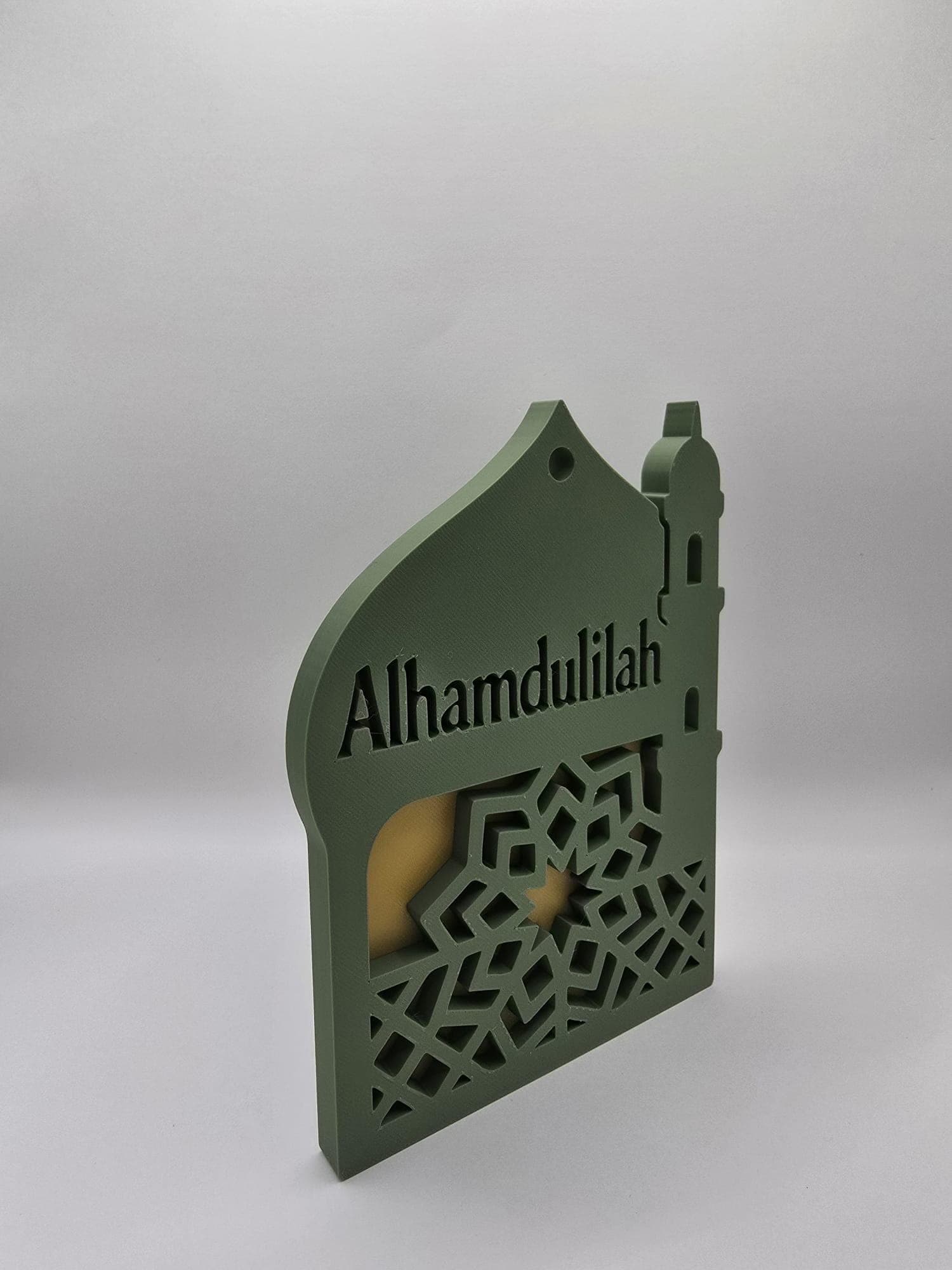 Alhamdulillah Mosque Decor, Islamic Home, Muslim Art Plaque, Tabletop Spiritual Decor - image 5