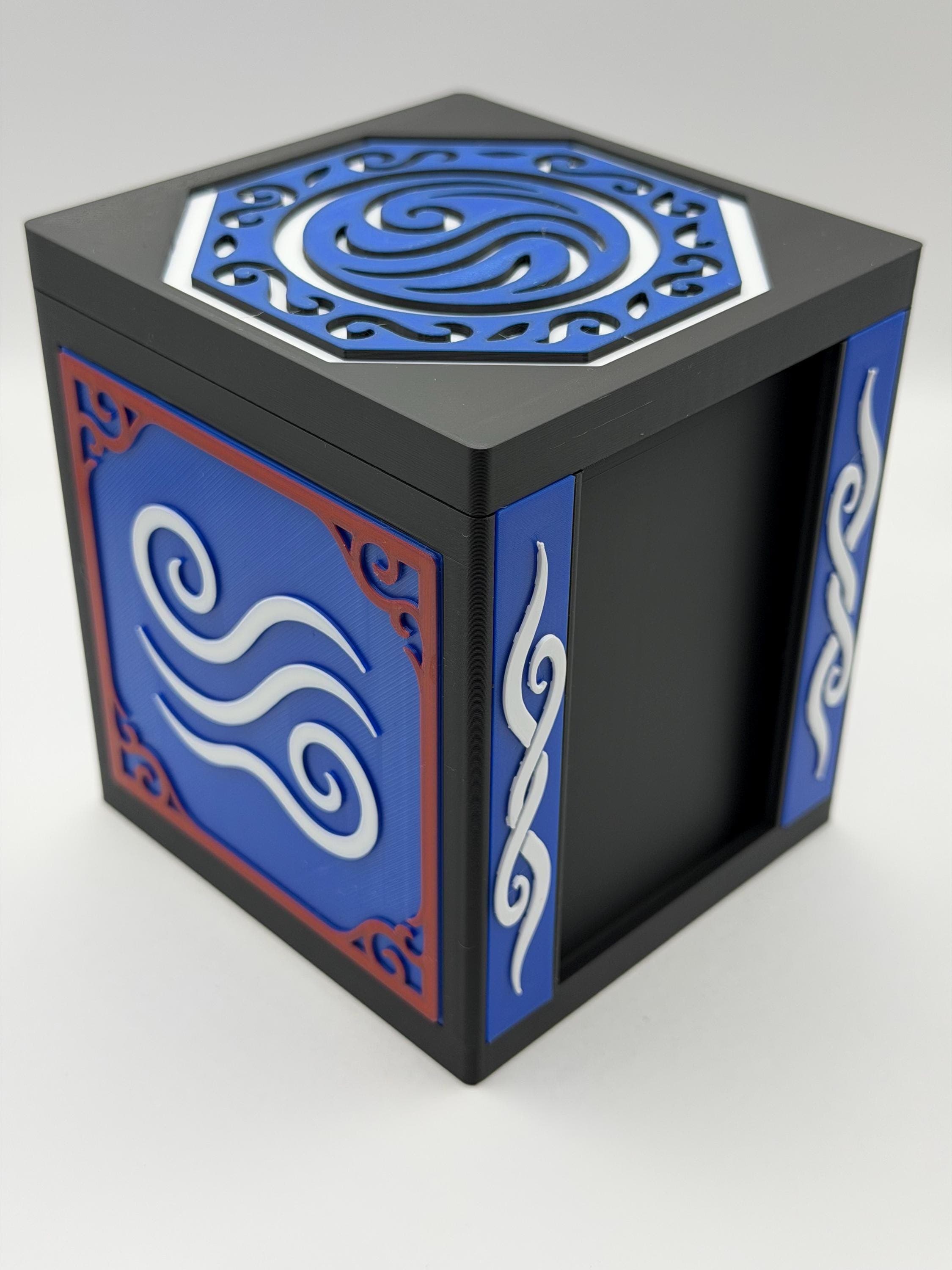 MTG EDH Air Elemental Theme Deck Box | TCG Commander Showcase Display Slot with Toploader | Magnetic Top Fantasy Gaming Cards Organizer - image 4