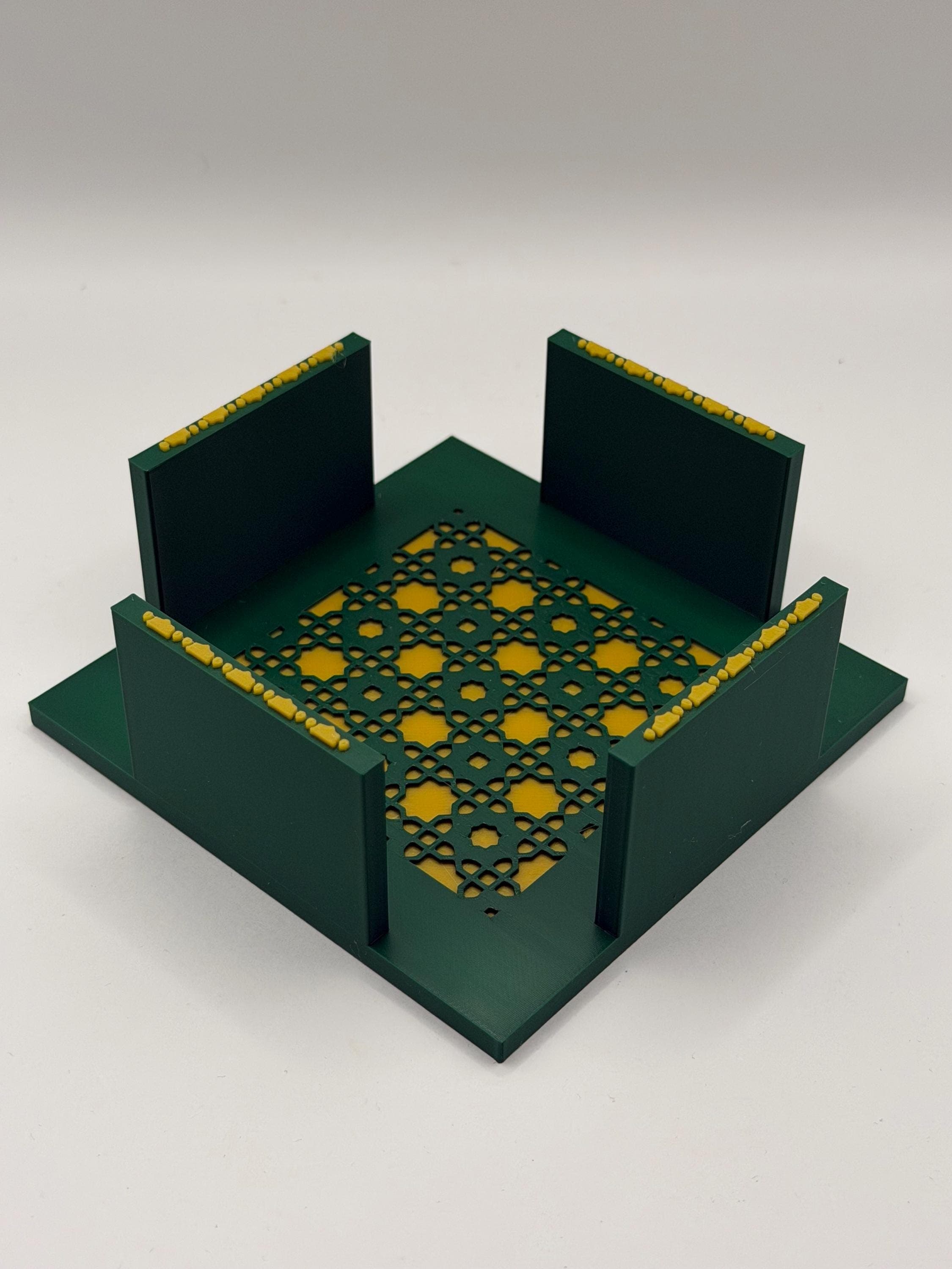 Geometric Coaster Set with Holder - 3D Printed Desk Accessories - Art Home Decor - Modern Luxury Coasters - Unique Housewarming Gift - image 4