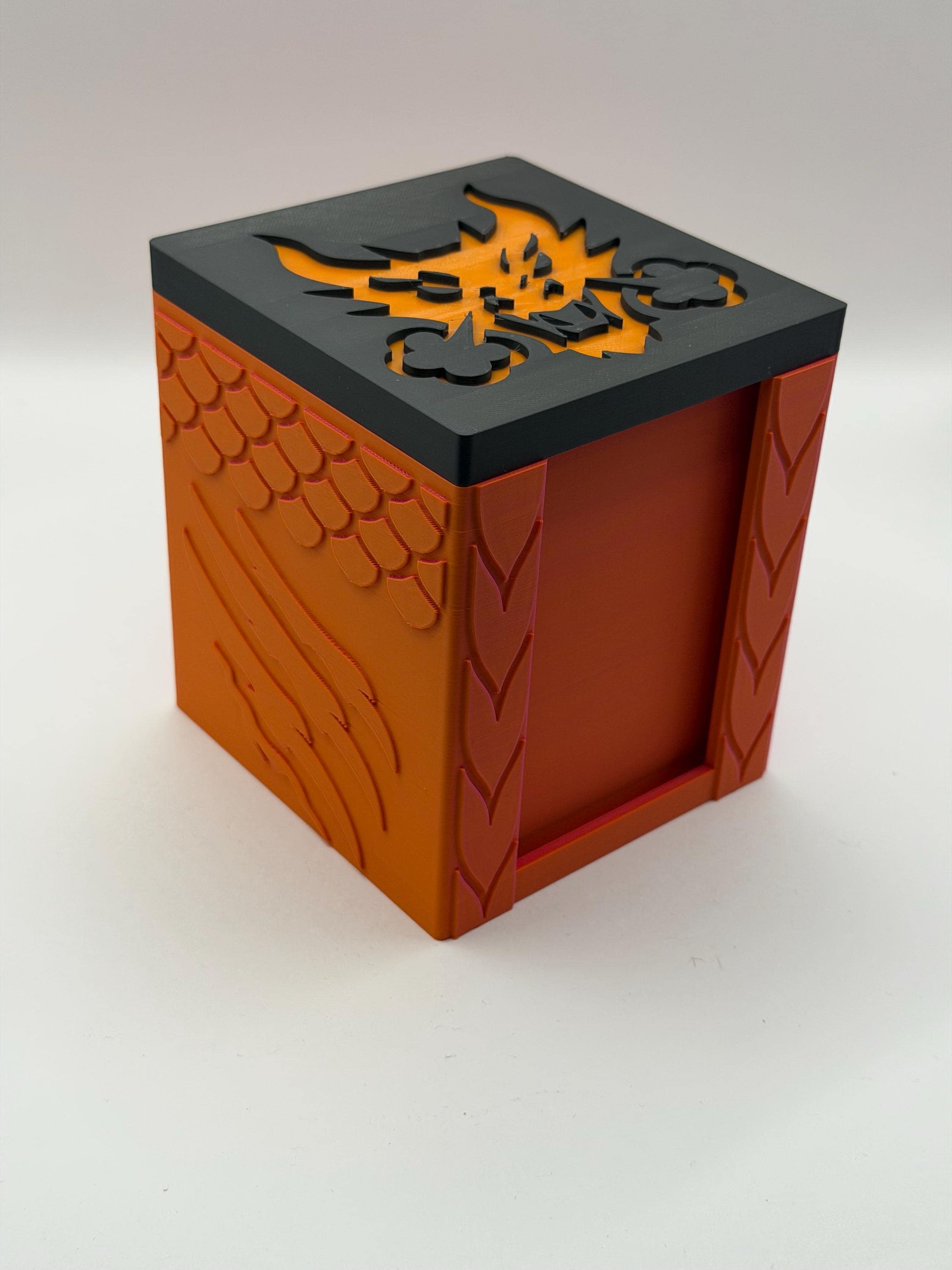 MTG EDH Deck Box | Dragon Theme Deck Box Commander Showcase Display Slot with Toploader | Magnetic Top Fantasy Gaming Cards Organizer - image 4