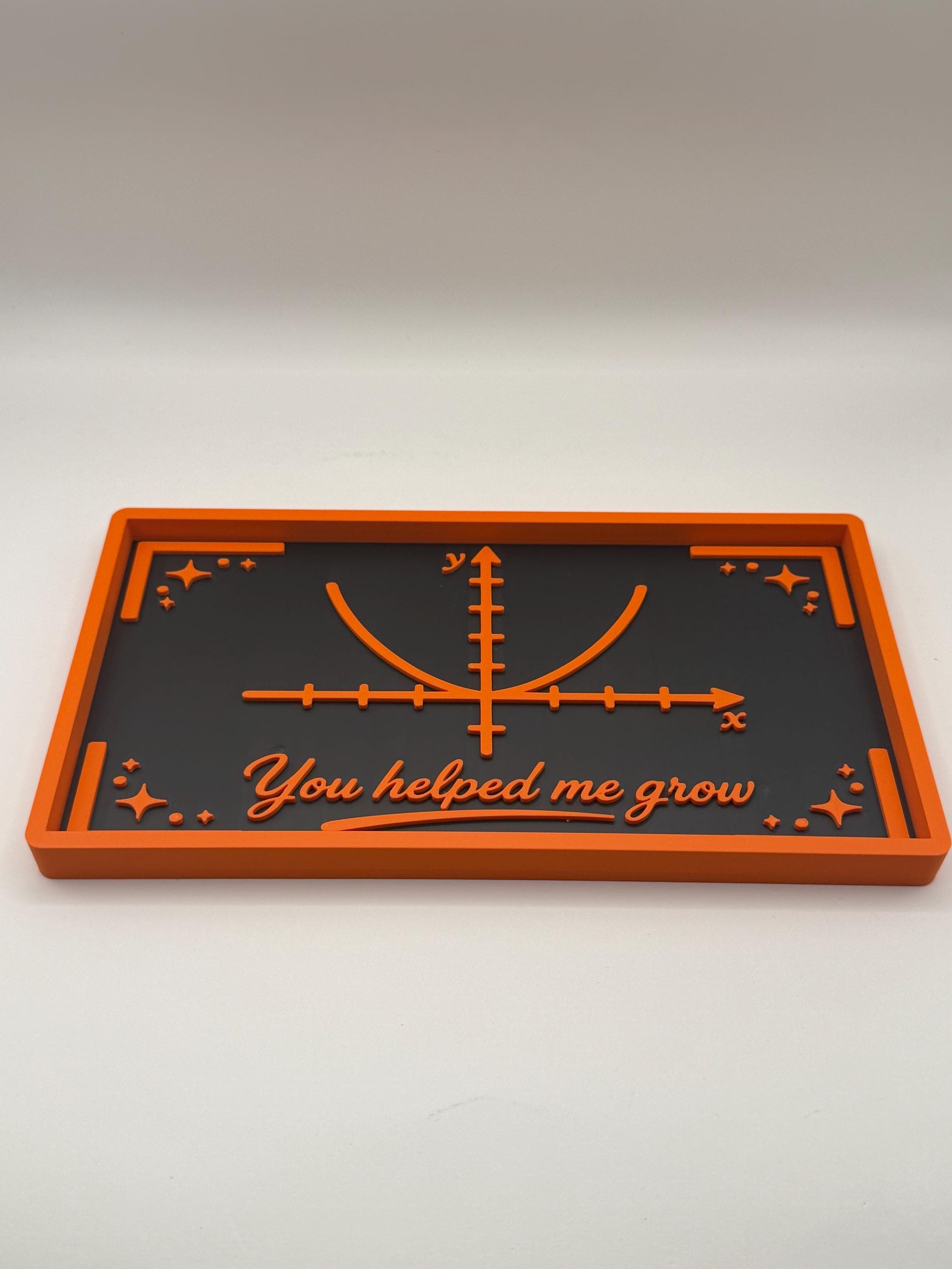 Math Teachers Desk Organizer Gift - 3D Printed Tray - Classroom Decor - STEM Teacher Gift - Graph Design - image 3