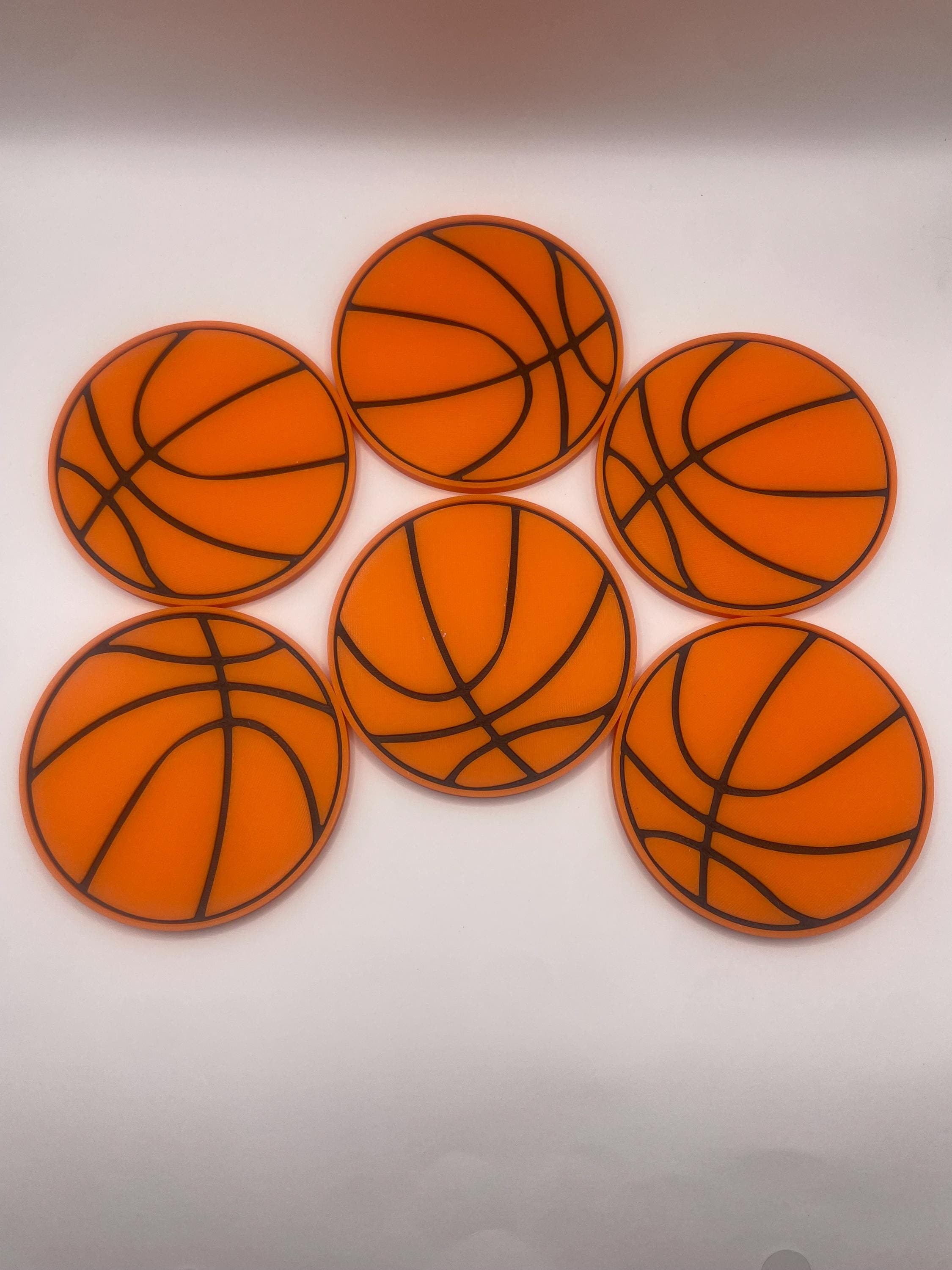 Basketball Coasters 3D Printed Set of 6 - Sports Decor - Gift for Him - Basketball Fan Gift - image 5
