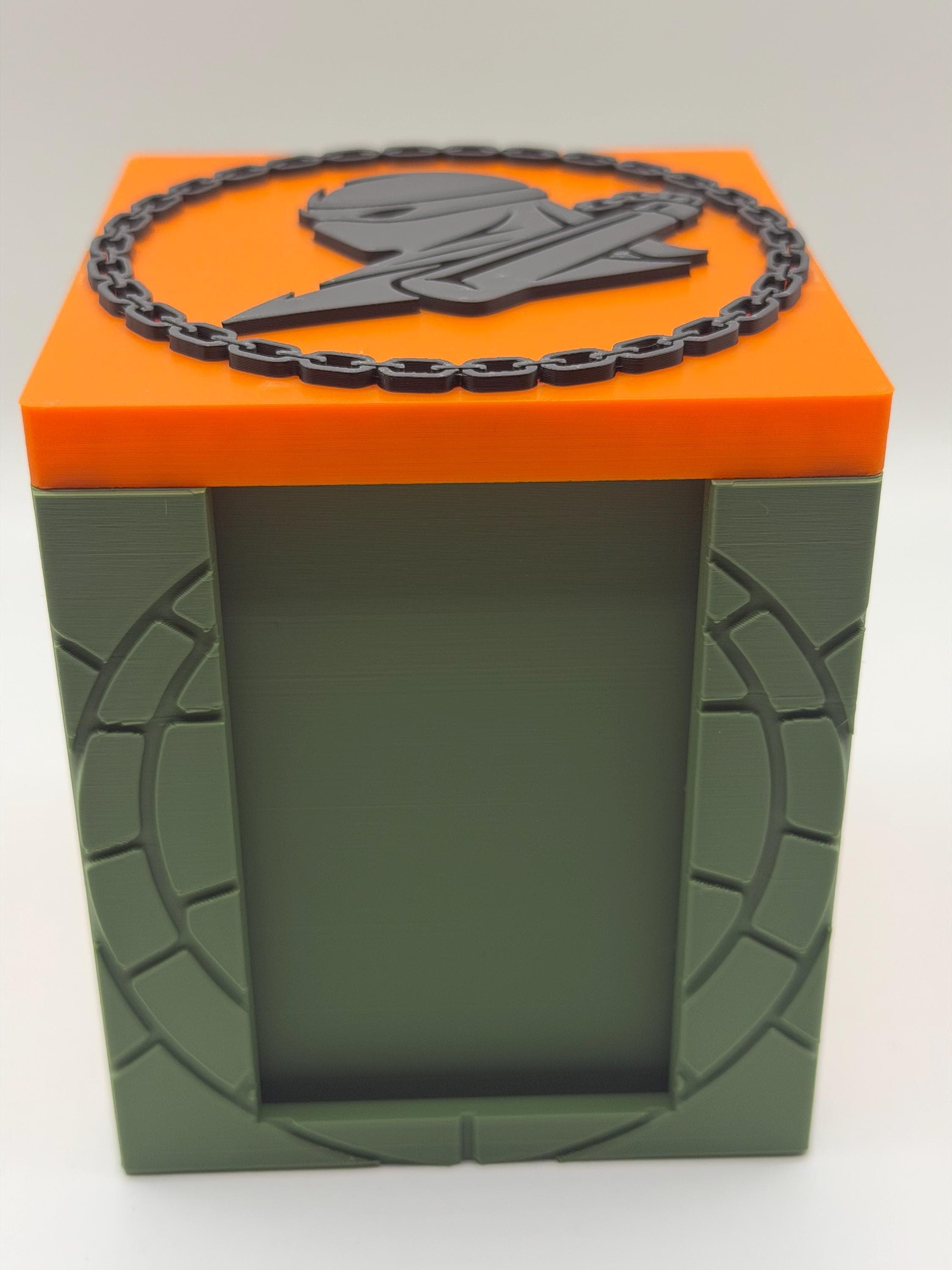 MTG EDH Deck Box | Orange Ninja Theme Deck Box Commander Showcase Display Slot with Toploader | Magnetic Top Gaming Cards Organizer - image 4