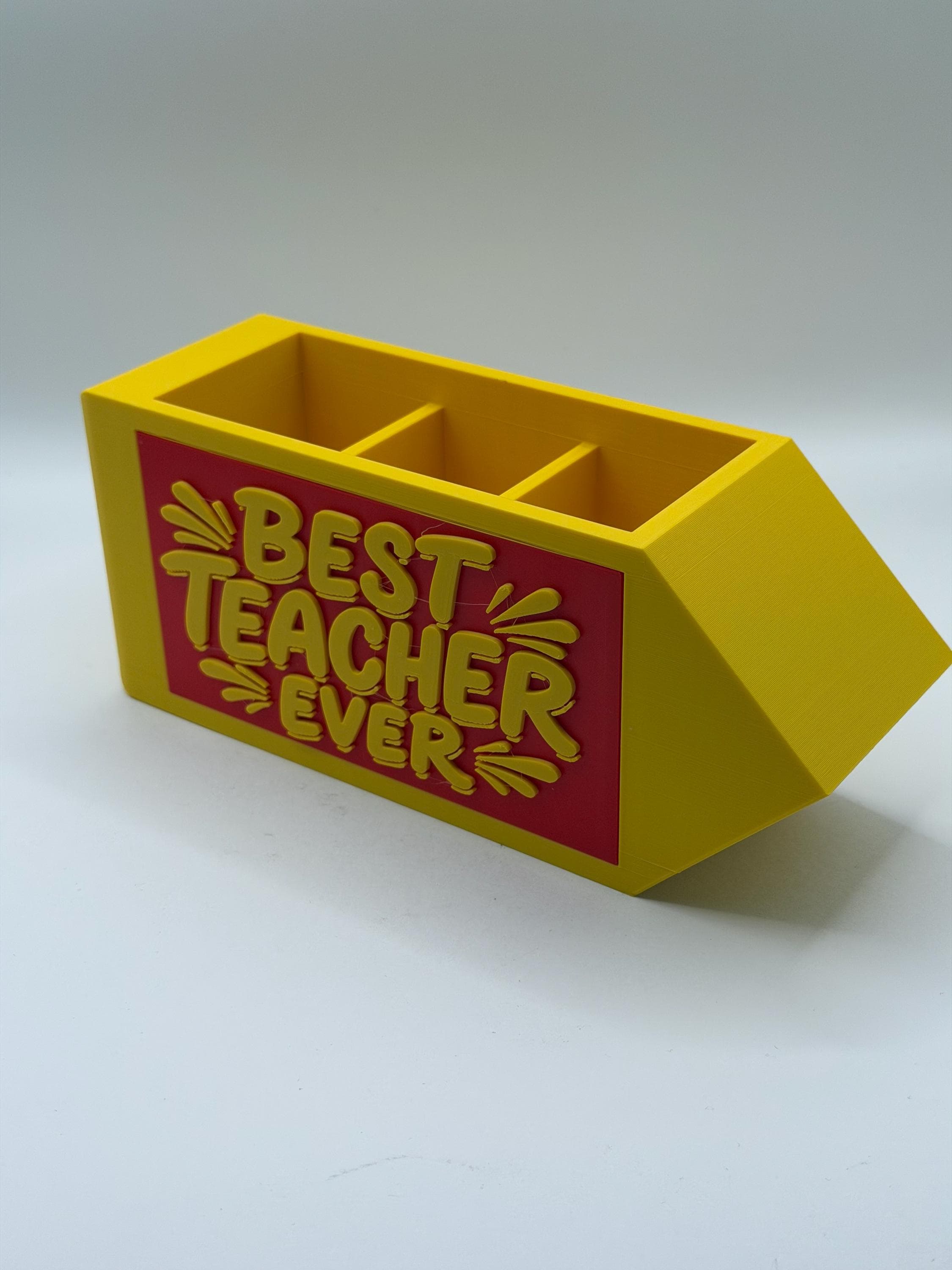 Pencil Shaped Teacher Desk Organizer Gift - Best Teacher Ever - Classroom Pen Holder - Teachers Appreciation - Unique Desk Organizer - image 5