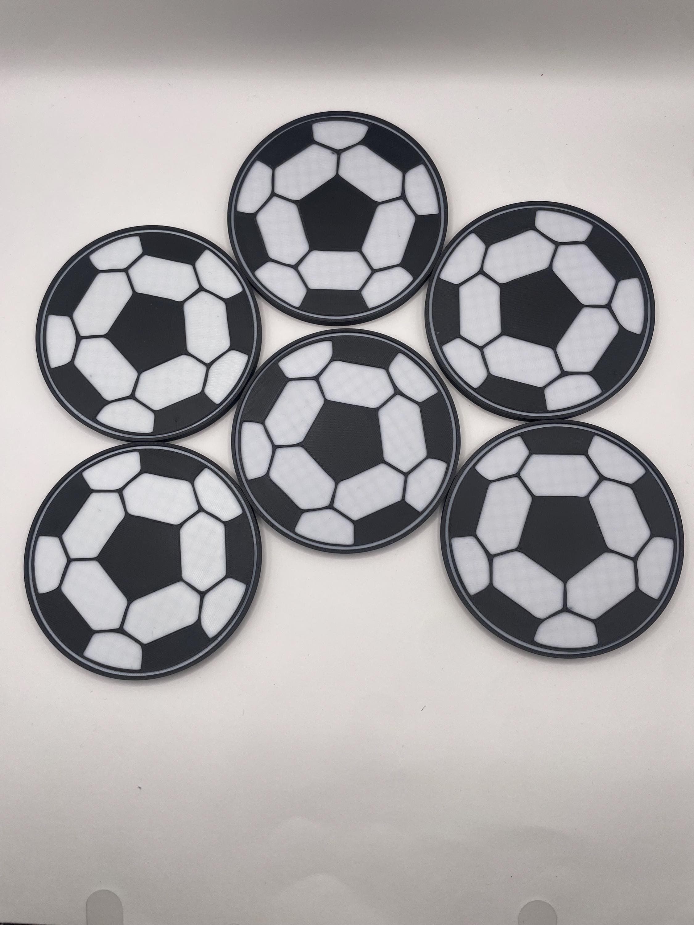 Soccer Ball Coasters (Set of 6) - Sports Fan Gift - Football Decor - Gift For Him - image 5