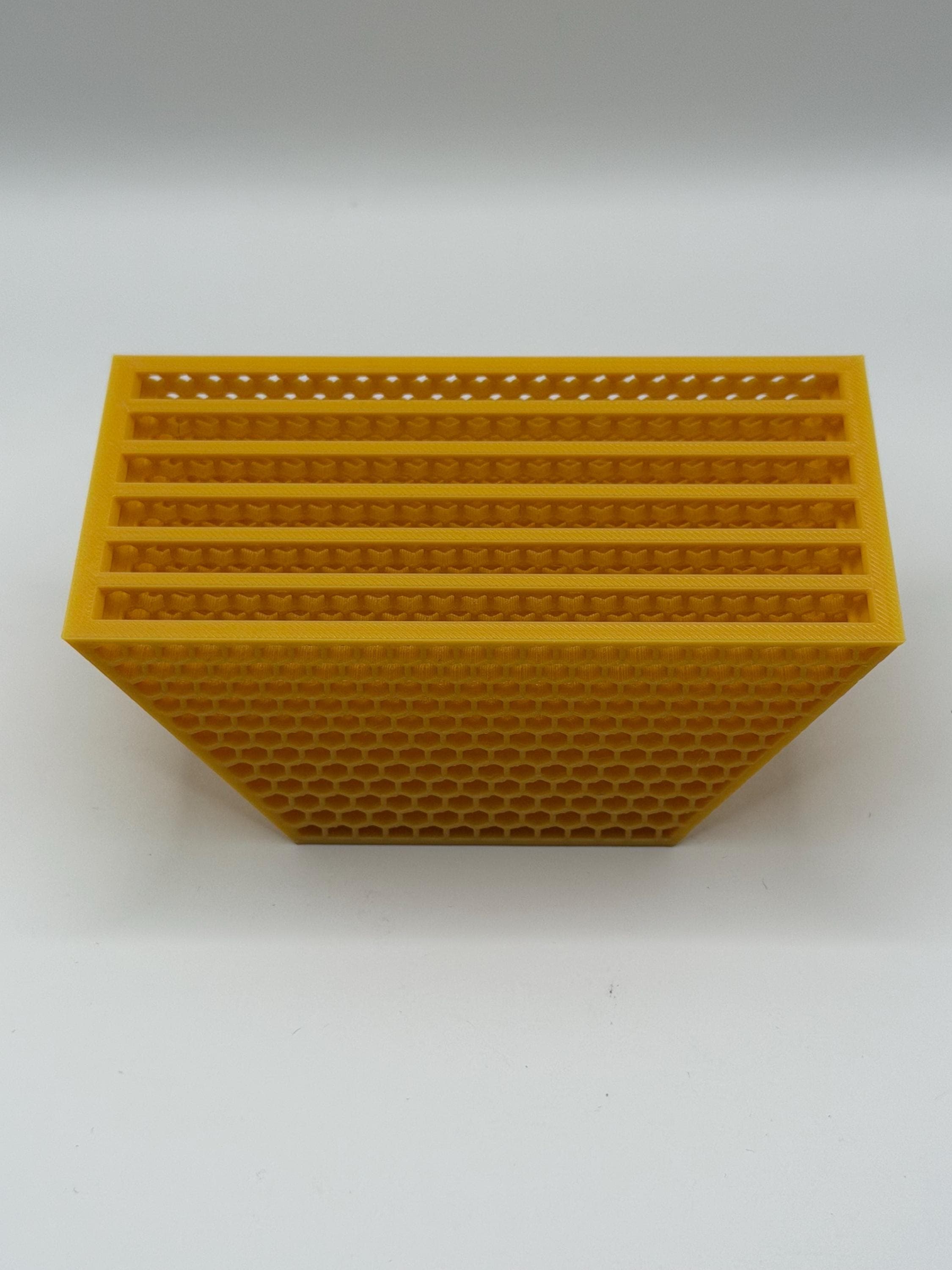 Honeycomb Coaster Set with Holder | Modern Hexagon Drink Mats, Yellow Home Decor | Housewarming Gift | Geometric Table Decor - image 3