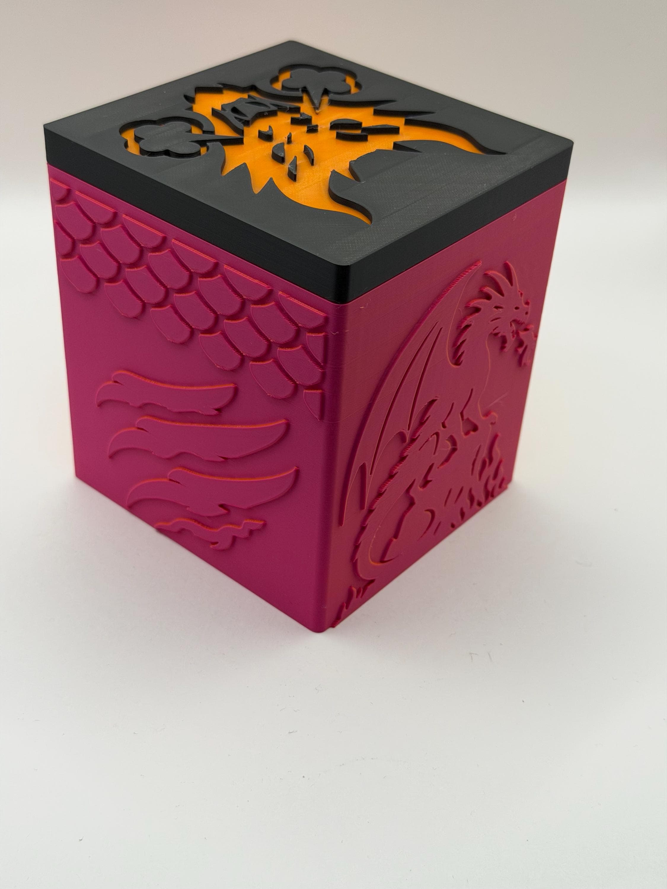 MTG EDH Deck Box | Dragon Theme Deck Box Commander Showcase Display Slot with Toploader | Magnetic Top Fantasy Gaming Cards Organizer - image 5