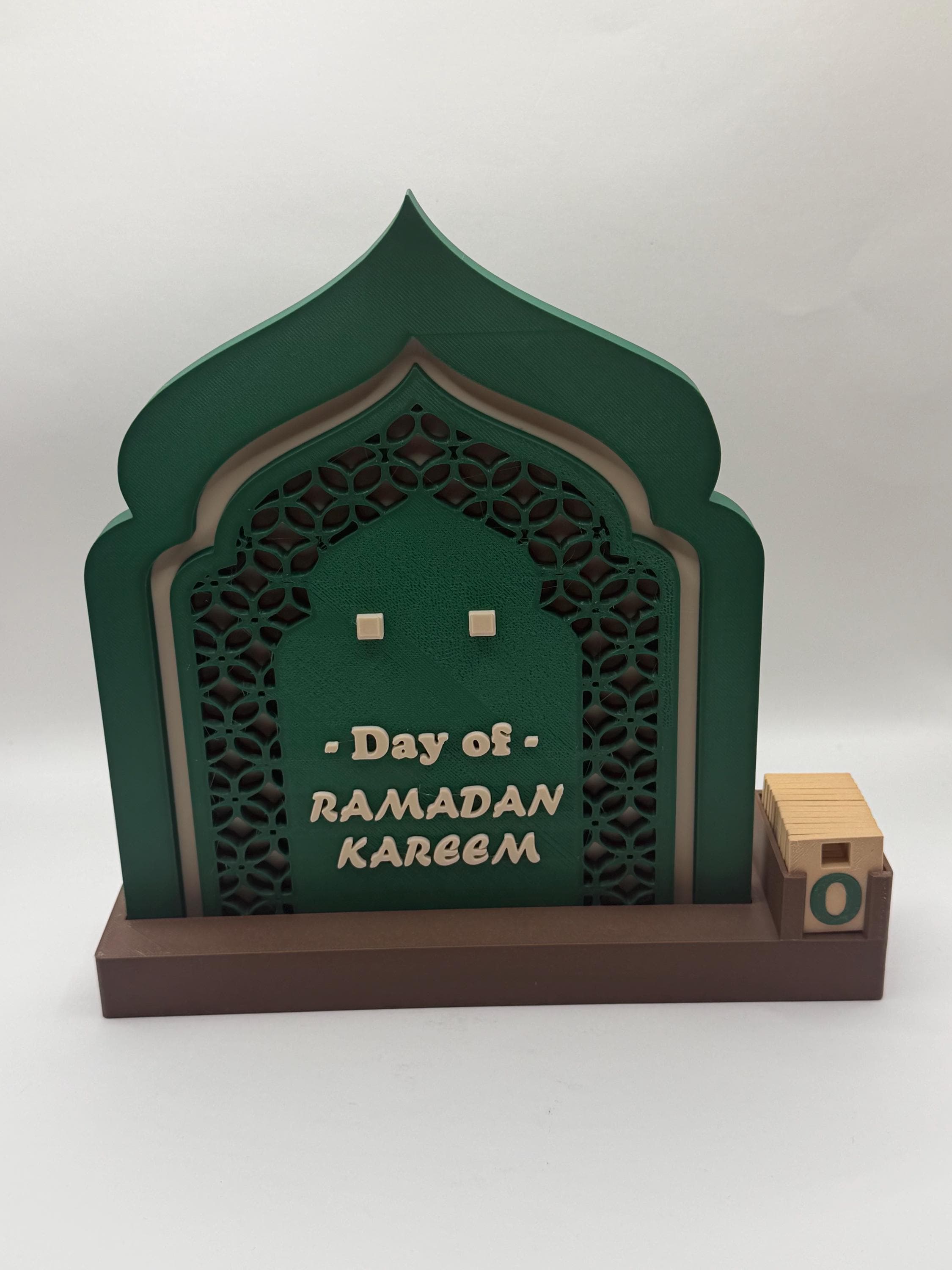 Ramadan Countdown Calendar - Islamic Desktop Decor, Ramadan Mubarak Gift, Ramadan Kareem Counter, Islamic Arch Home Decor, Kids Ramadan Gift - image 3