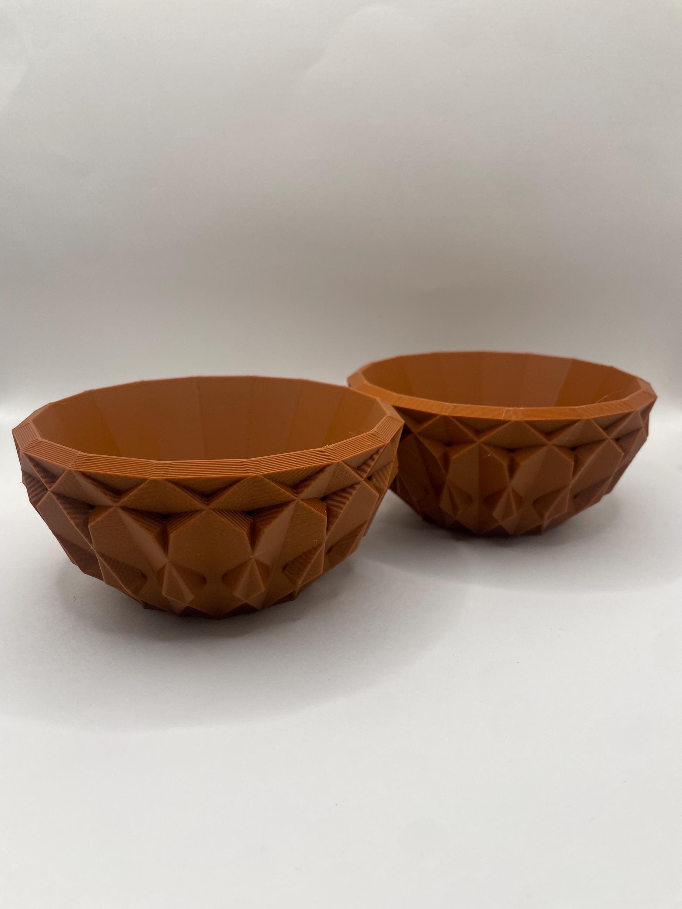 3D Printed Rustic Serving Bowls Set of 3 | Unique Two-Tone Farmhouse Snack Dishes | Modern Home Decor | Housewarming Gift - image 4