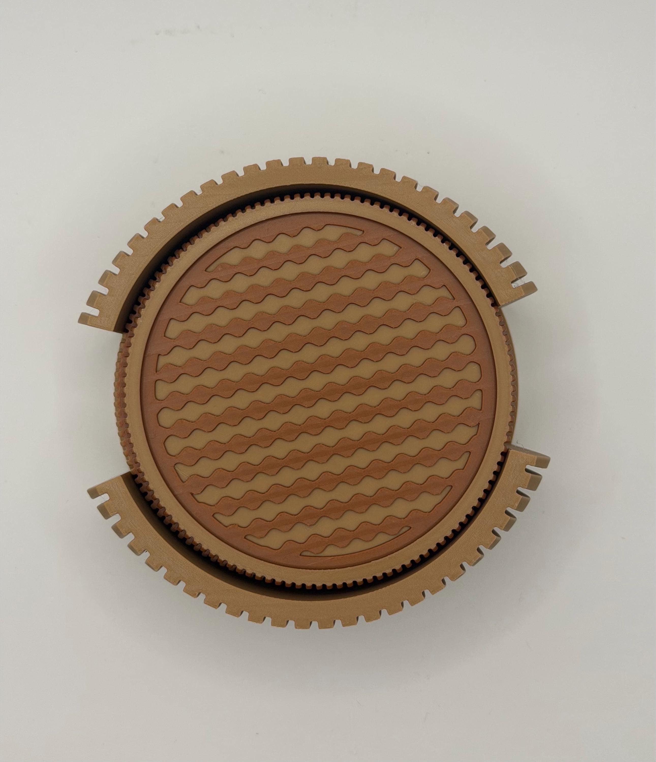Modern Ribbed Wavy Coaster Set of 6 with Holder - 3D Printed Drink Coasters for Home Decor - Unique Housewarming Gift - Waveform Series - image 5
