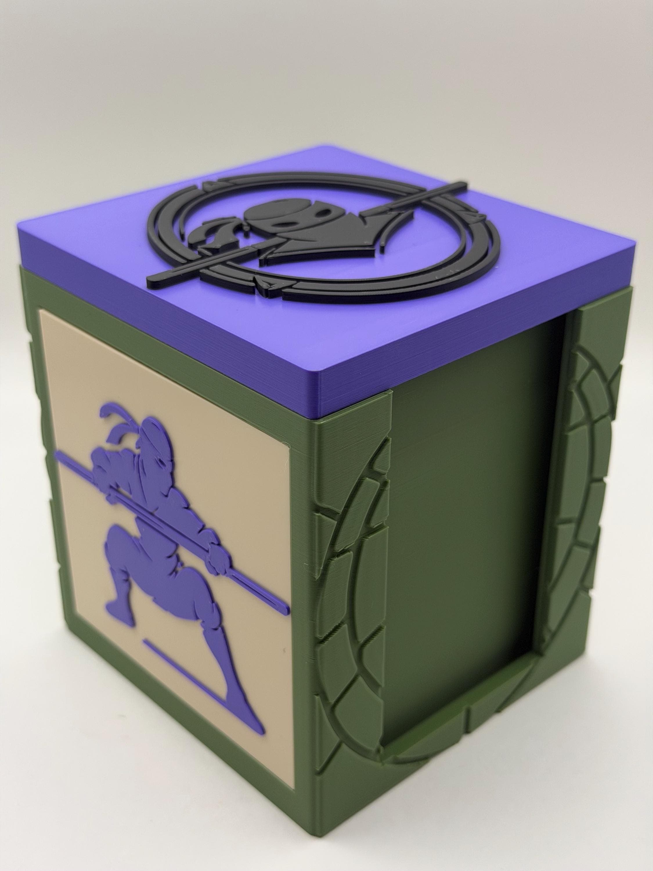 MTG EDH Deck Box | Purple Ninja Theme Deck Box Commander Showcase Display Slot with Toploader | Magnetic Top Gaming Cards Organizer - image 4