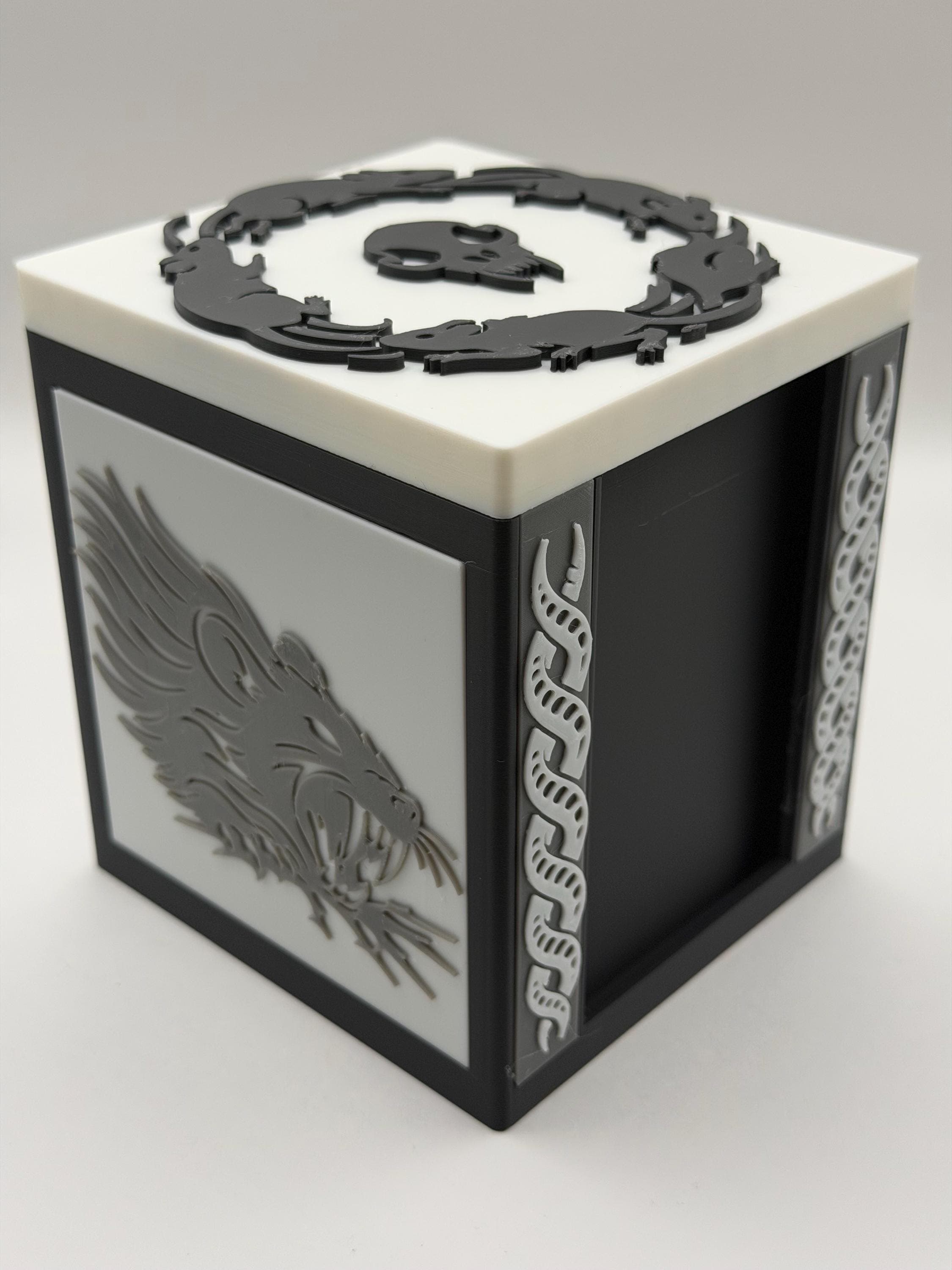 MTG EDH Deck Box | Rats Theme Deck Box Commander Showcase Display Slot with Toploader | Magnetic Top Fantasy Gaming Cards Organizer - image 4