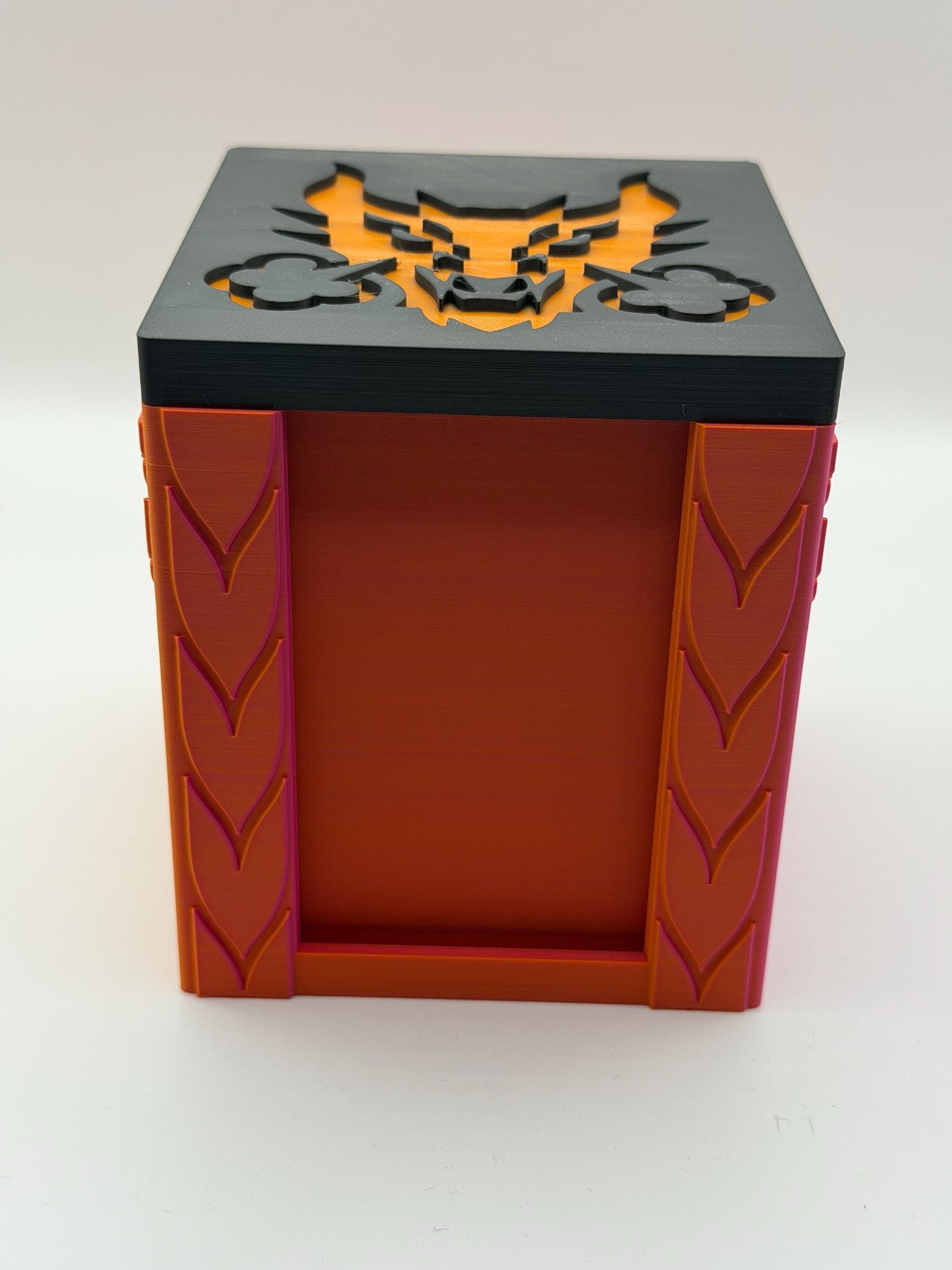 MTG EDH Deck Box | Dragon Theme Deck Box Commander Showcase Display Slot with Toploader | Magnetic Top Fantasy Gaming Cards Organizer - image 3