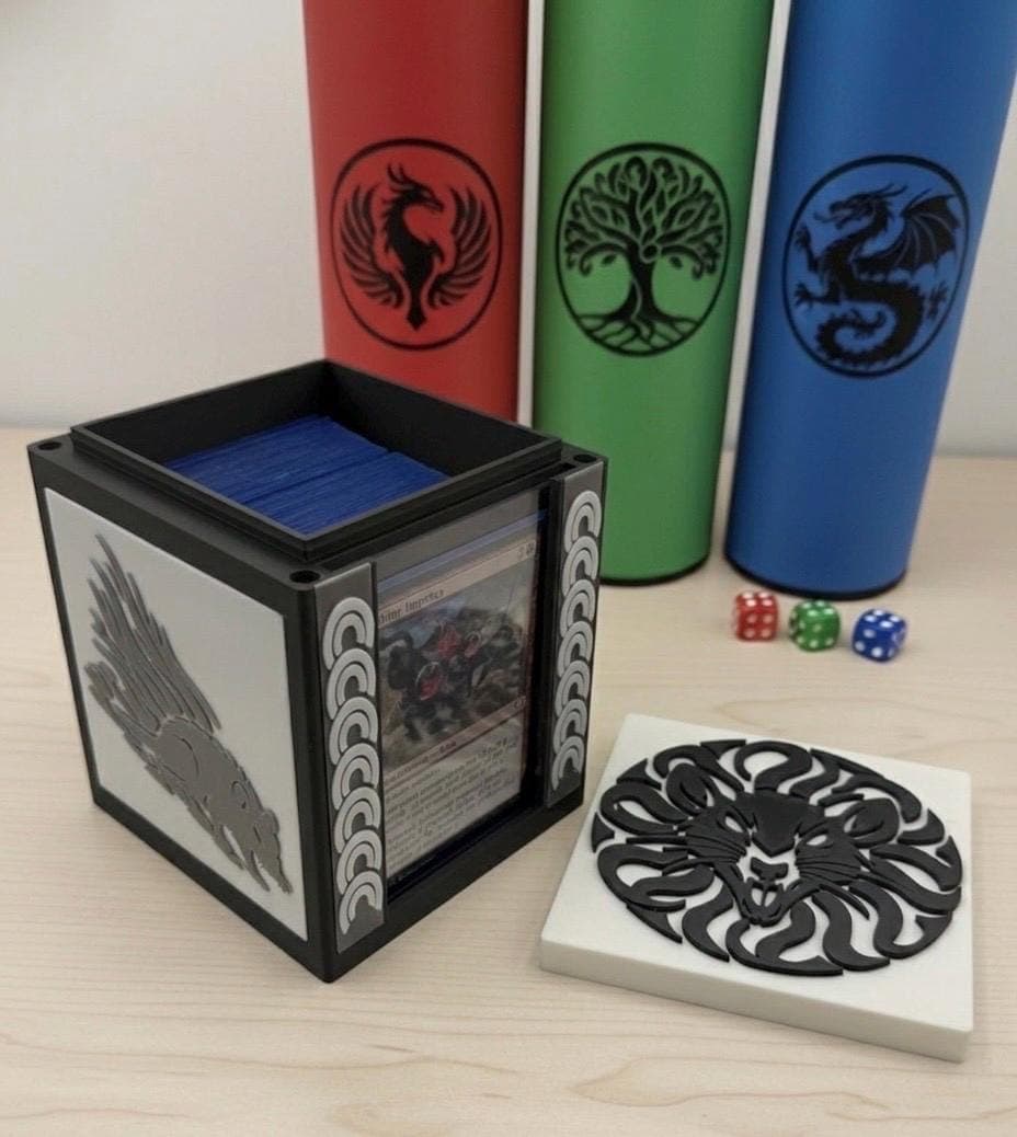 MTG EDH Deck Box | Rat Theme Deck Box  Commander Showcase Display Slot with Toploader | Magnetic Top Fantasy Gaming Cards Organizer