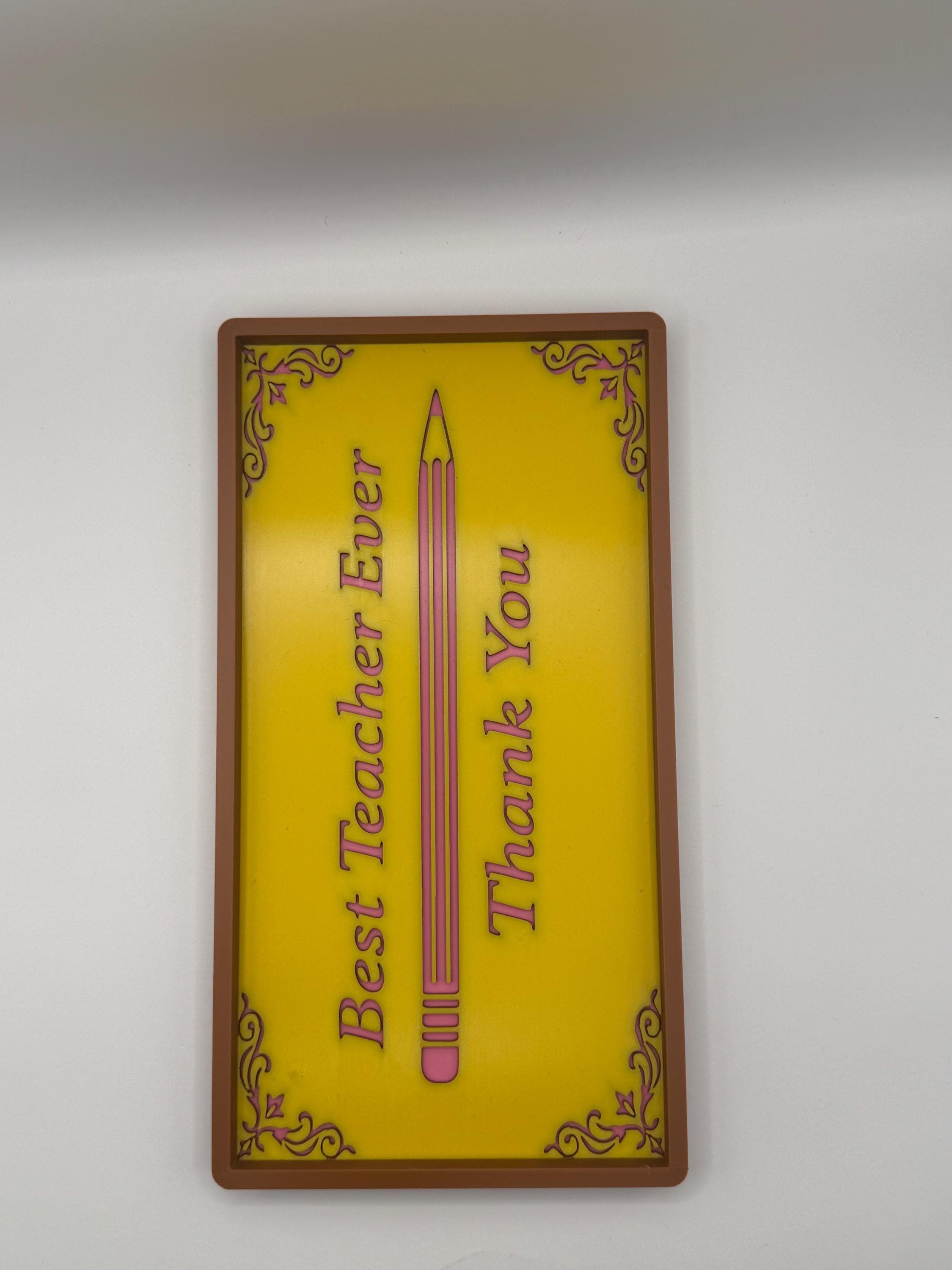 Best Teacher Ever Valet Tray Gift for Desk - Teachers Day Desk Organizer - Teacher Appreciation Gift - image 4