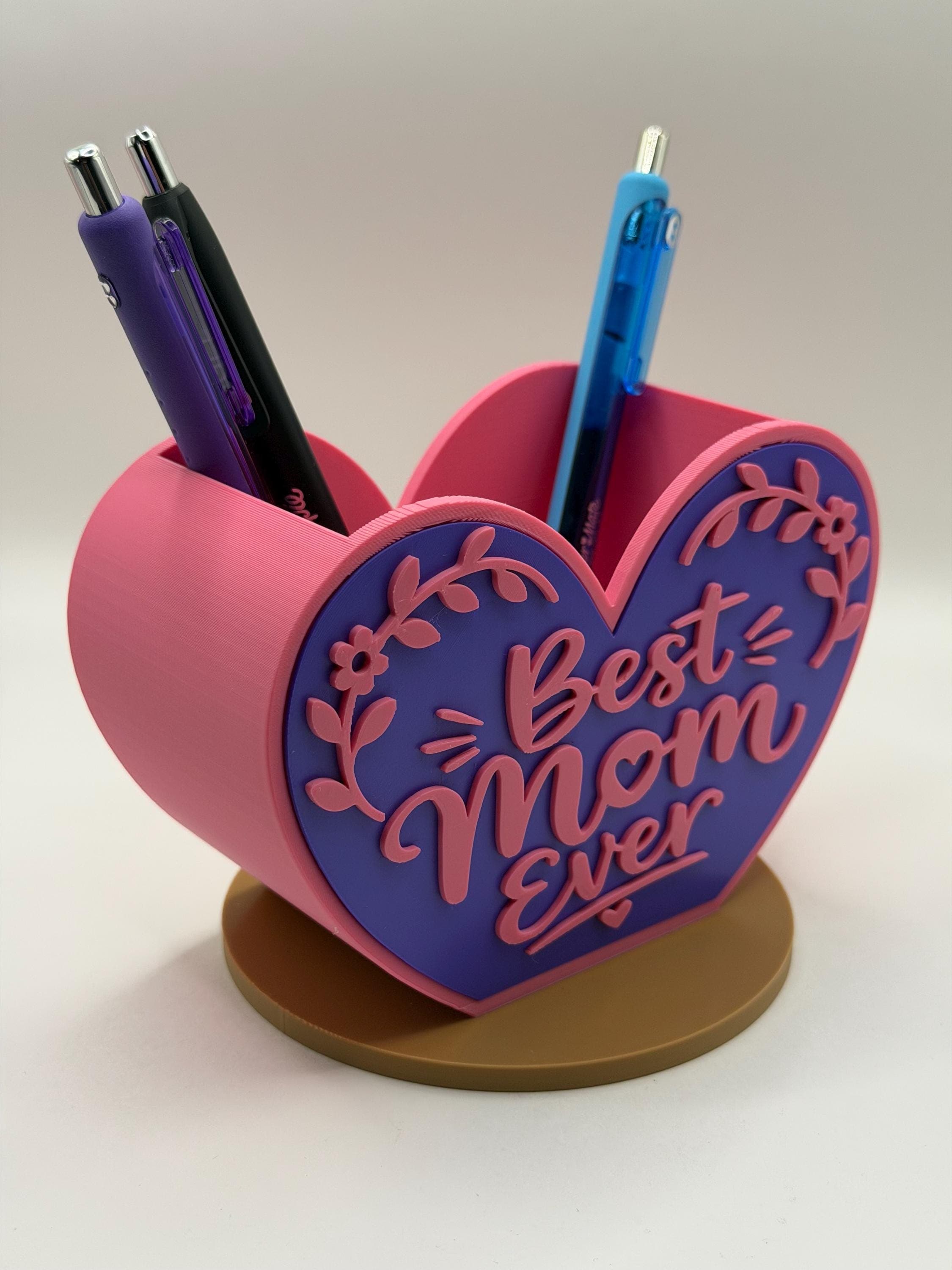 Best Mom Ever Heart Desk Organizer - Pen Caddy - Mother’s Day Gift - image 3
