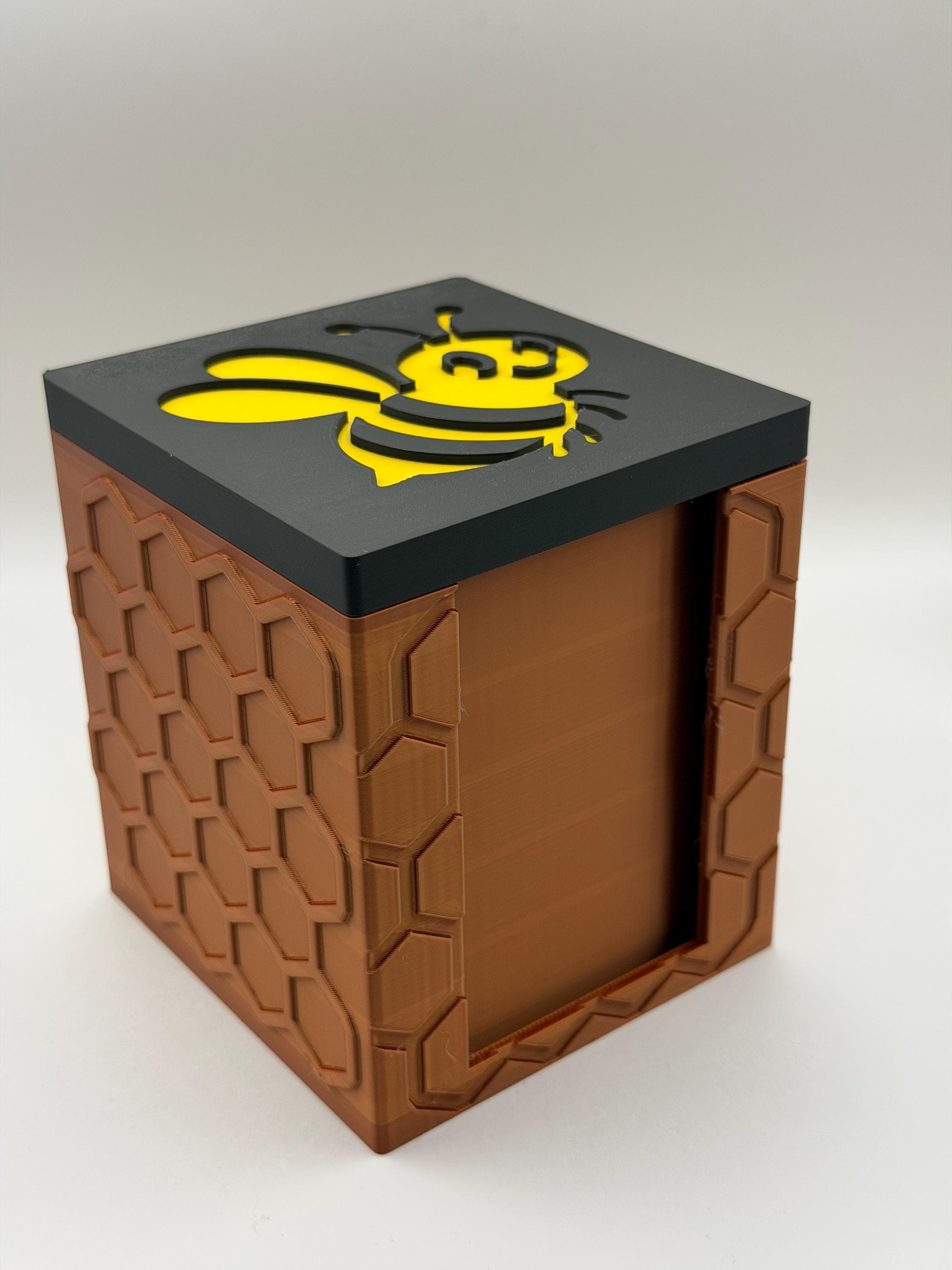 MTG EDH Deck Box | Bee Theme Deck Box Commander Showcase Display Slot with Toploader | Magnetic Top Fantasy Gaming Cards Organizer - image 4