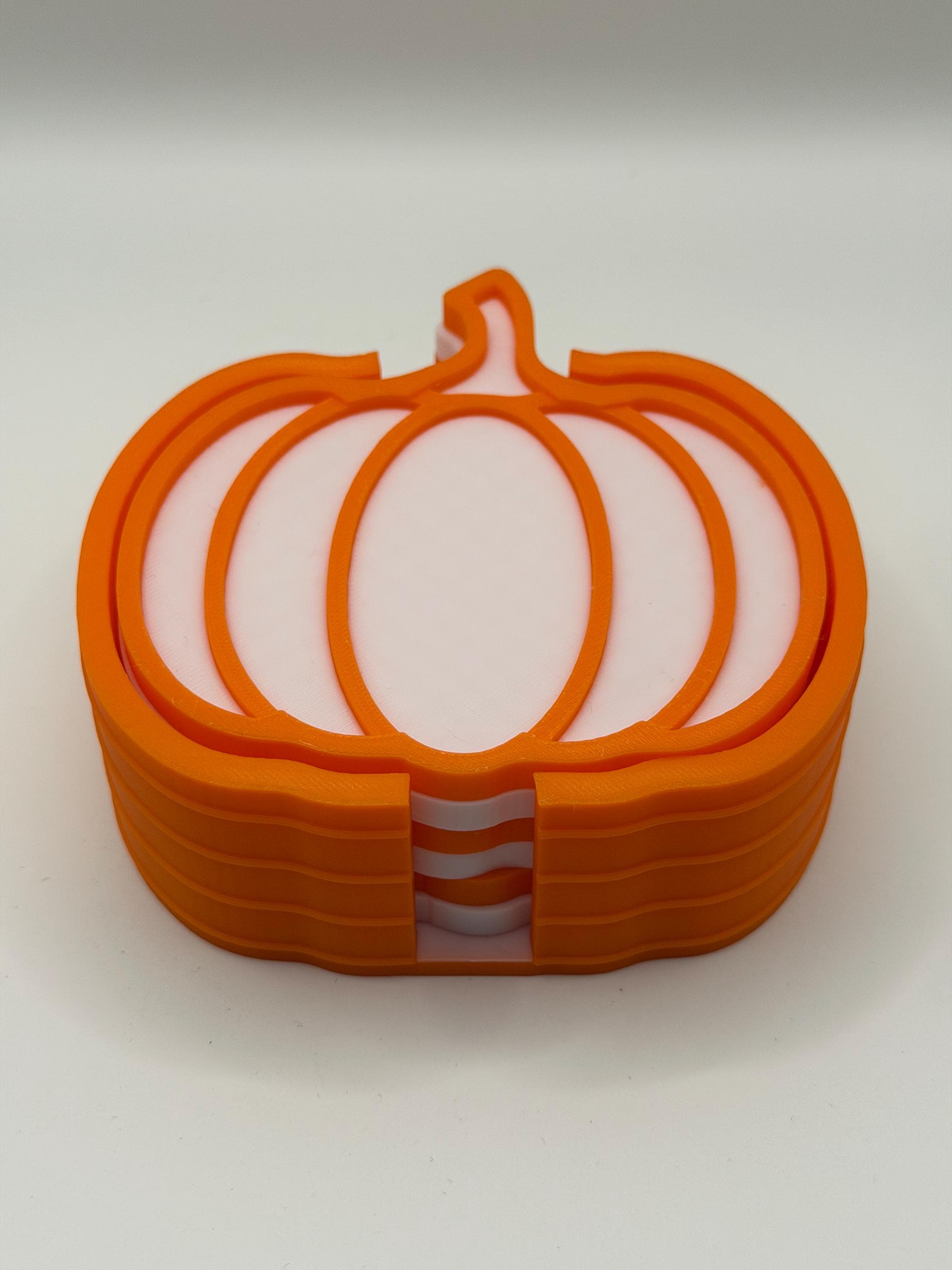 Pumpkin Coaster Set (6 pcs) - 3D Printed Fall Decor, Autumn Drinkware, Cute Thanksgiving Hostess Gift - image 4