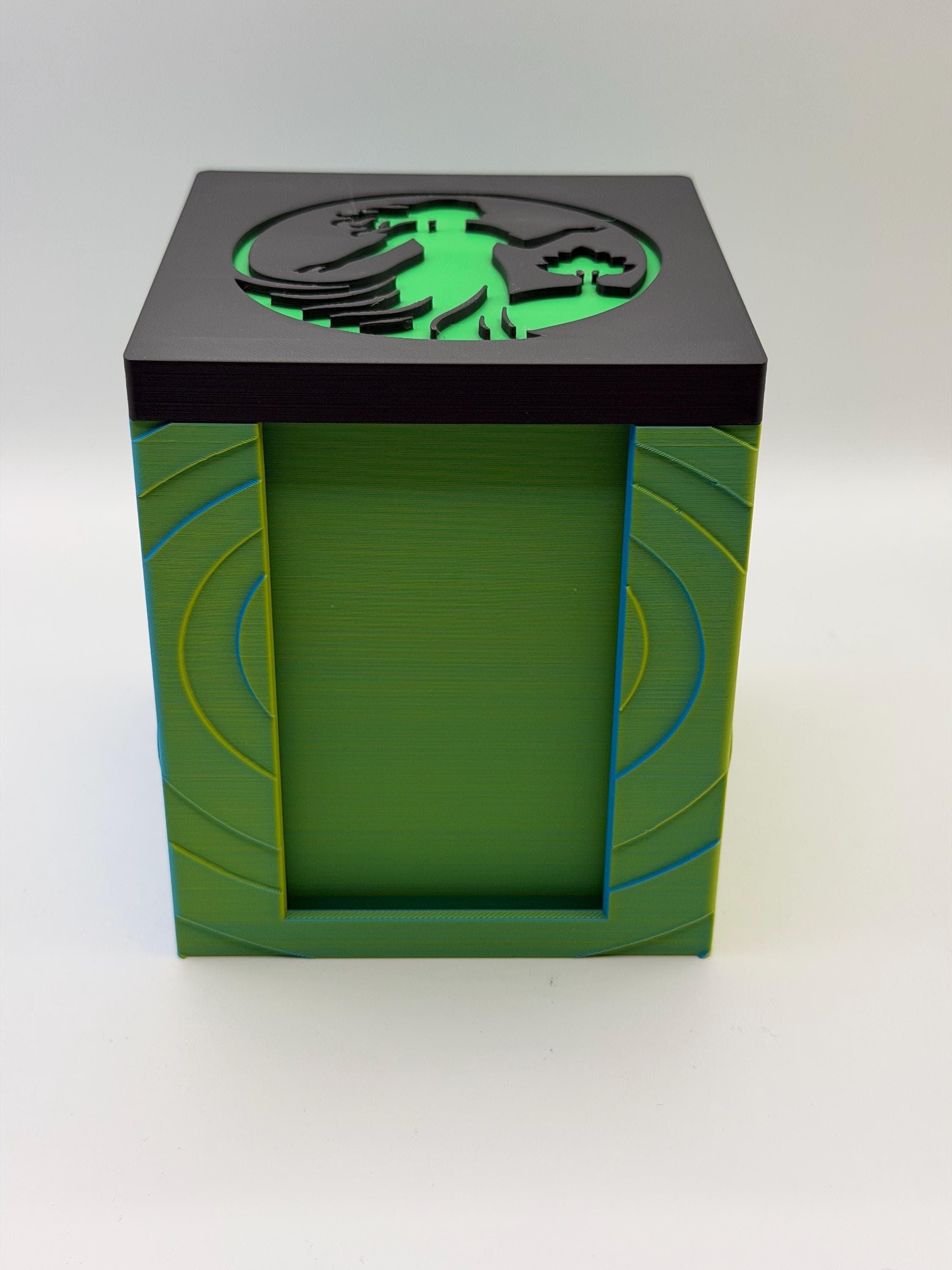 MTG EDH Deck Box | Simic Landfall Theme Deck Box Commander Showcase Display Slot with Toploader |Magnetic Top Fantasy Gaming Cards Organizer - image 5