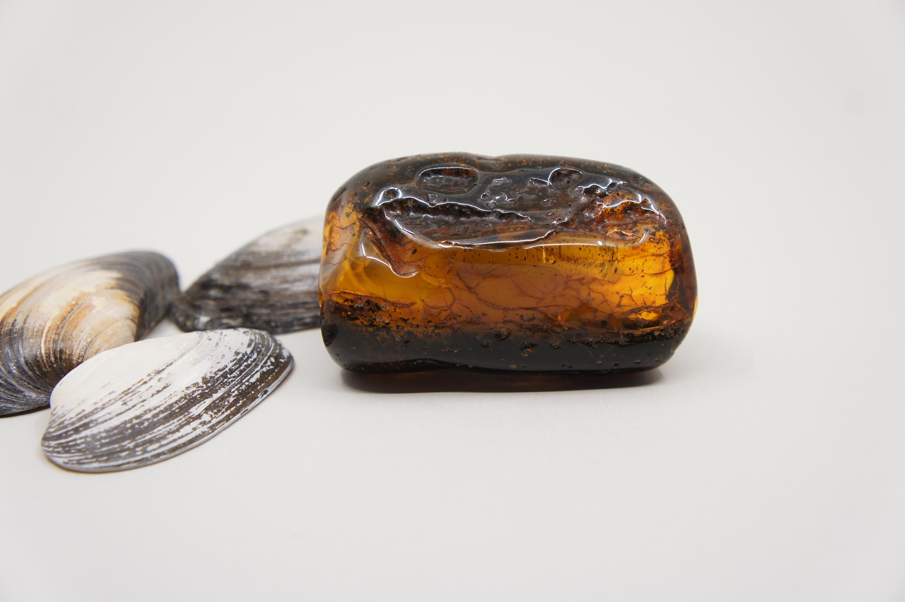 Natural Baltic Amber Stone, Rectangle Gem, Inclusion, Unique Amber Gift (89 g /3.13 oz), #1836