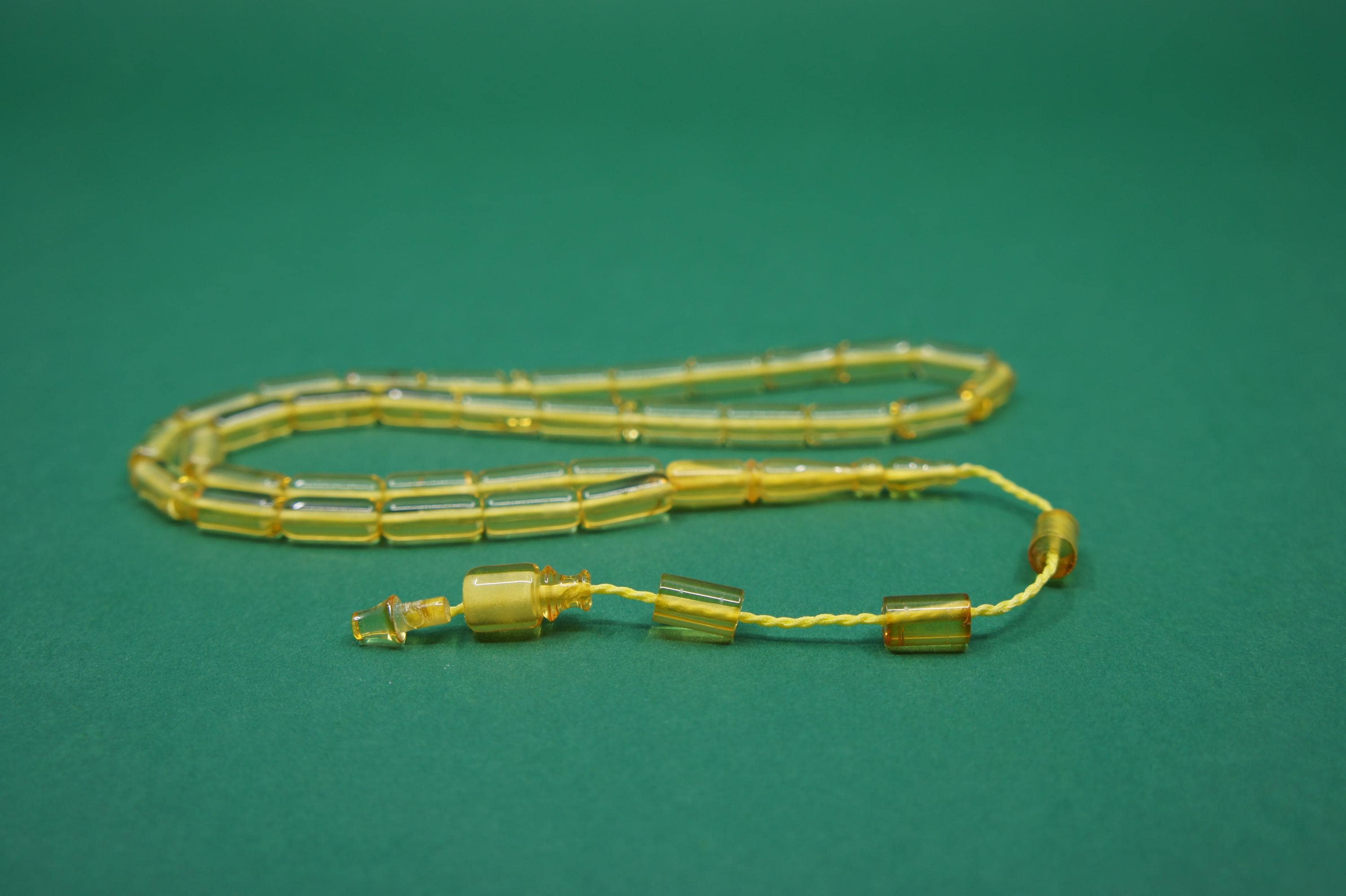 Islamic Natural Baltic Amber Prayer 33 Capsule Beads, Muslim Tasbih Misbaha, Handmade Rosary #2524 - image 5