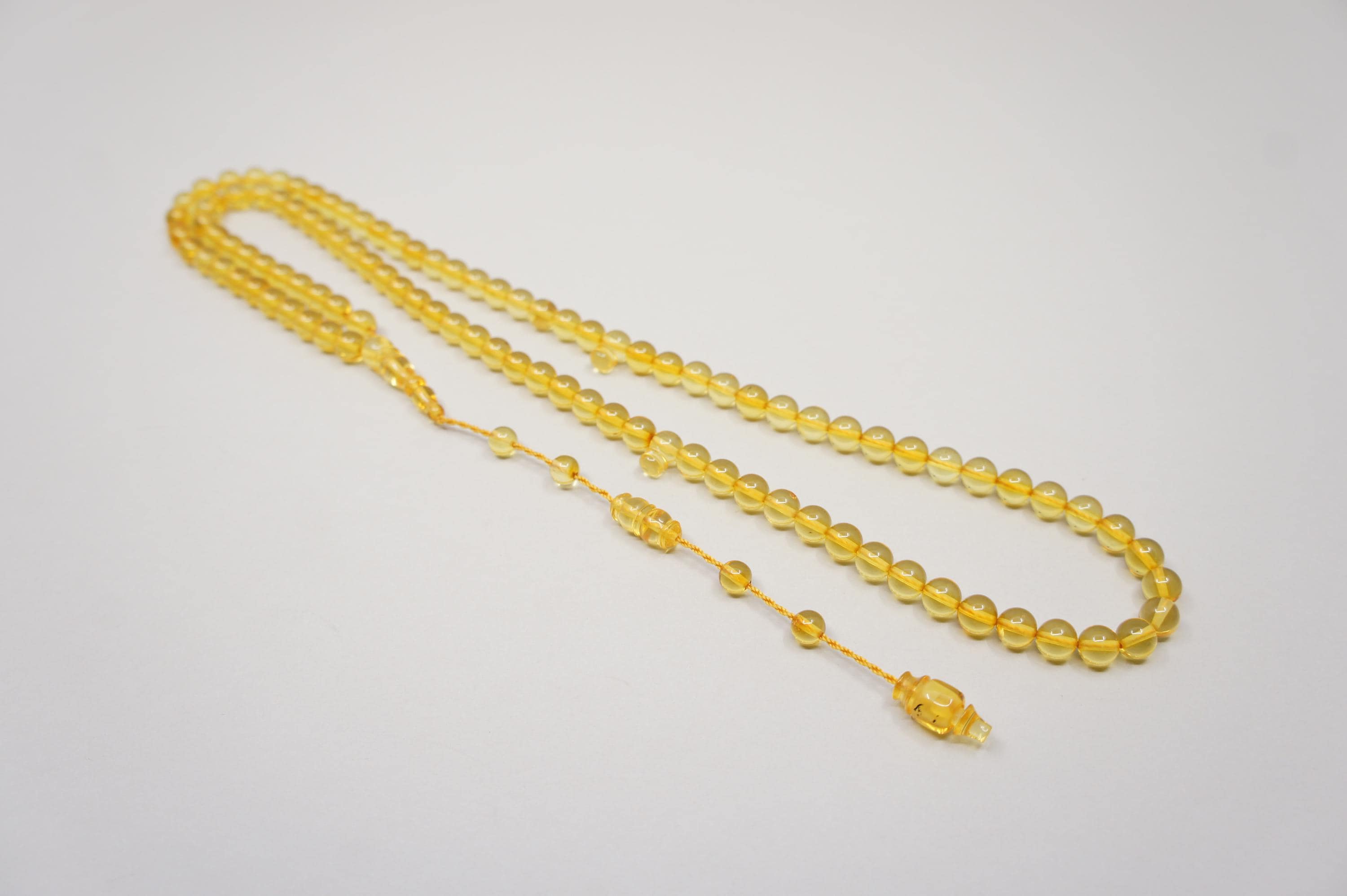 Baltic Amber Islamic Prayer 99 Round Beads: Handmade, Muslim Tasbih Misbaha Rosary #2556 - image 5