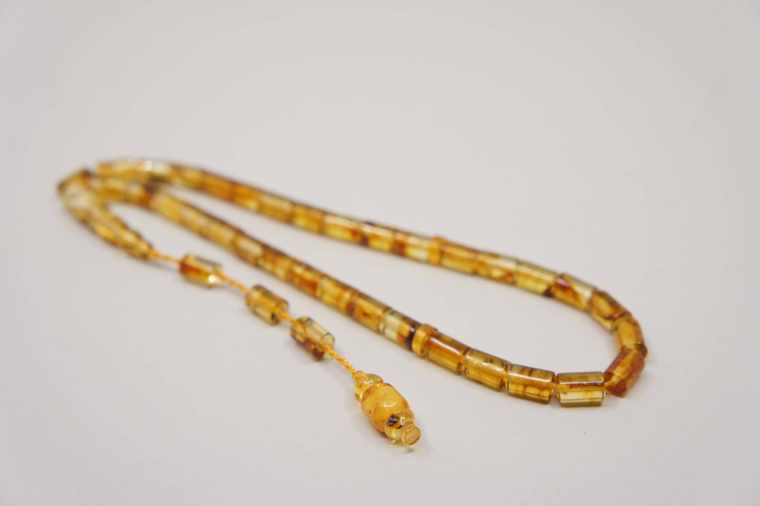 Natural Baltic Amber Islamic Prayer 33 Capsule Beads, Muslim Tasbih Misbaha, Handmade Rosary #1883 - image 5