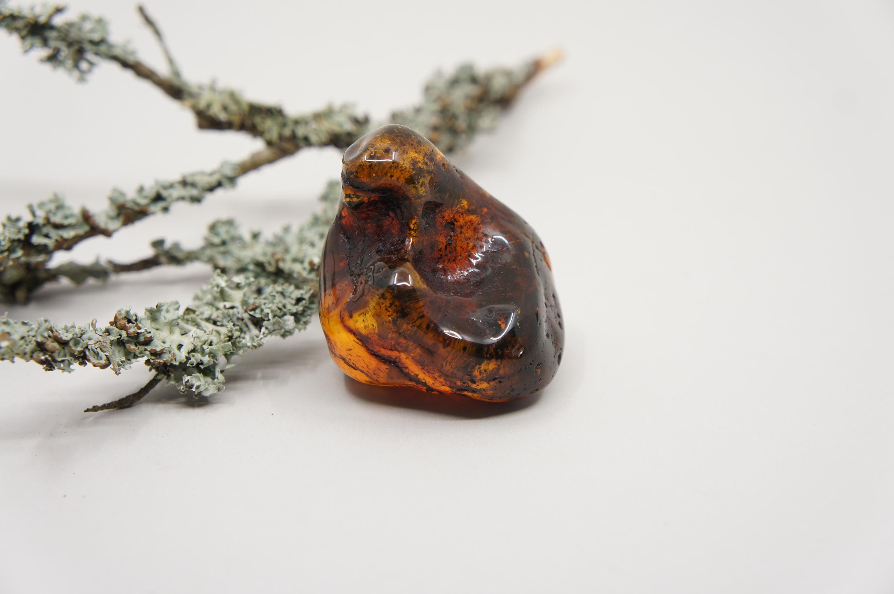 Natural Baltic Amber Stone: Rectangle Gem, Inclusion, Unique Amber Gift (52 g /1.83 oz/), #1837 - image 4
