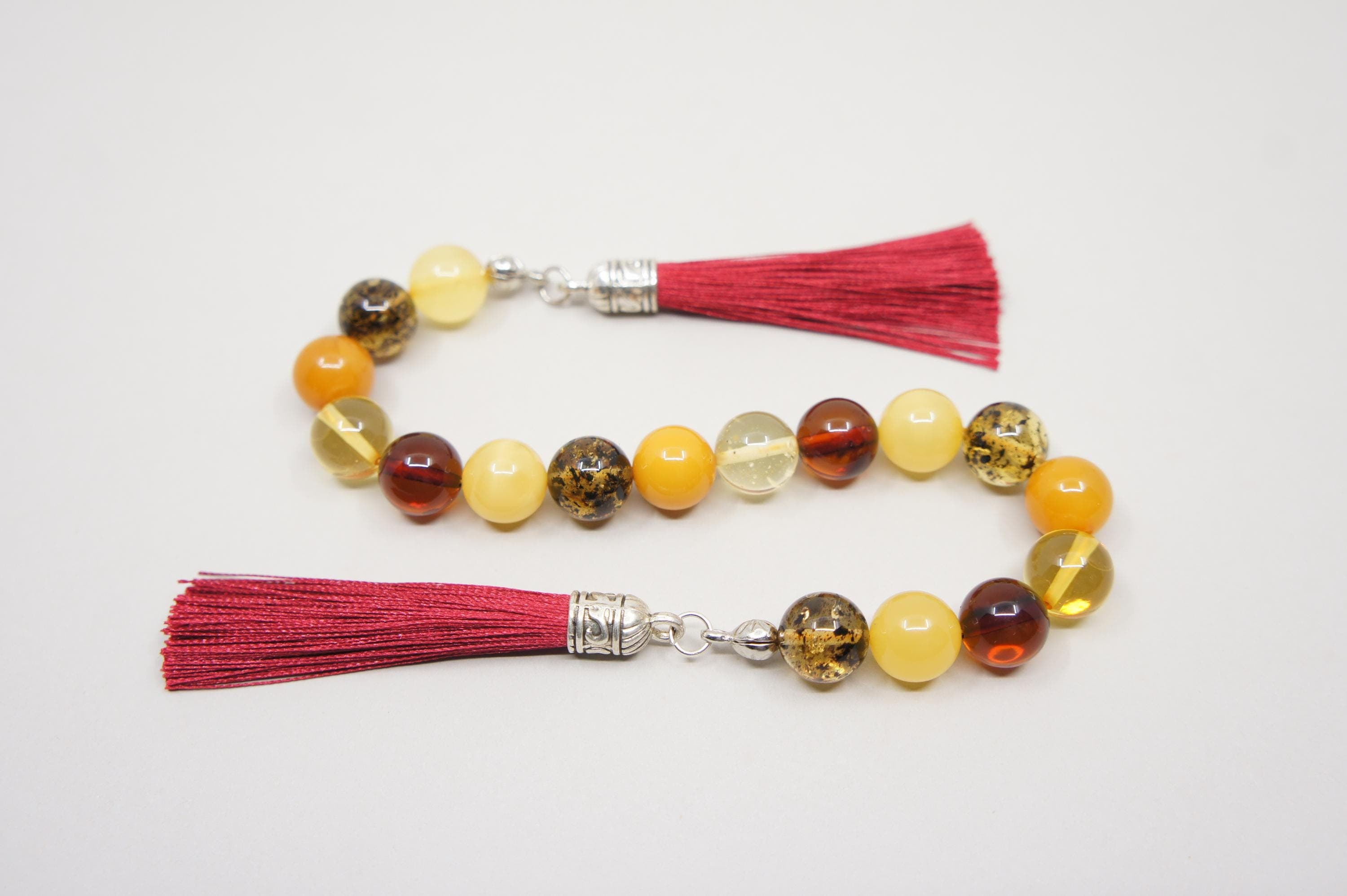 Islamic Natural Baltic Amber Prayer 17 Round Beads, Muslim Tasbih, Misbaha, Zaza Model #2170 - image 4