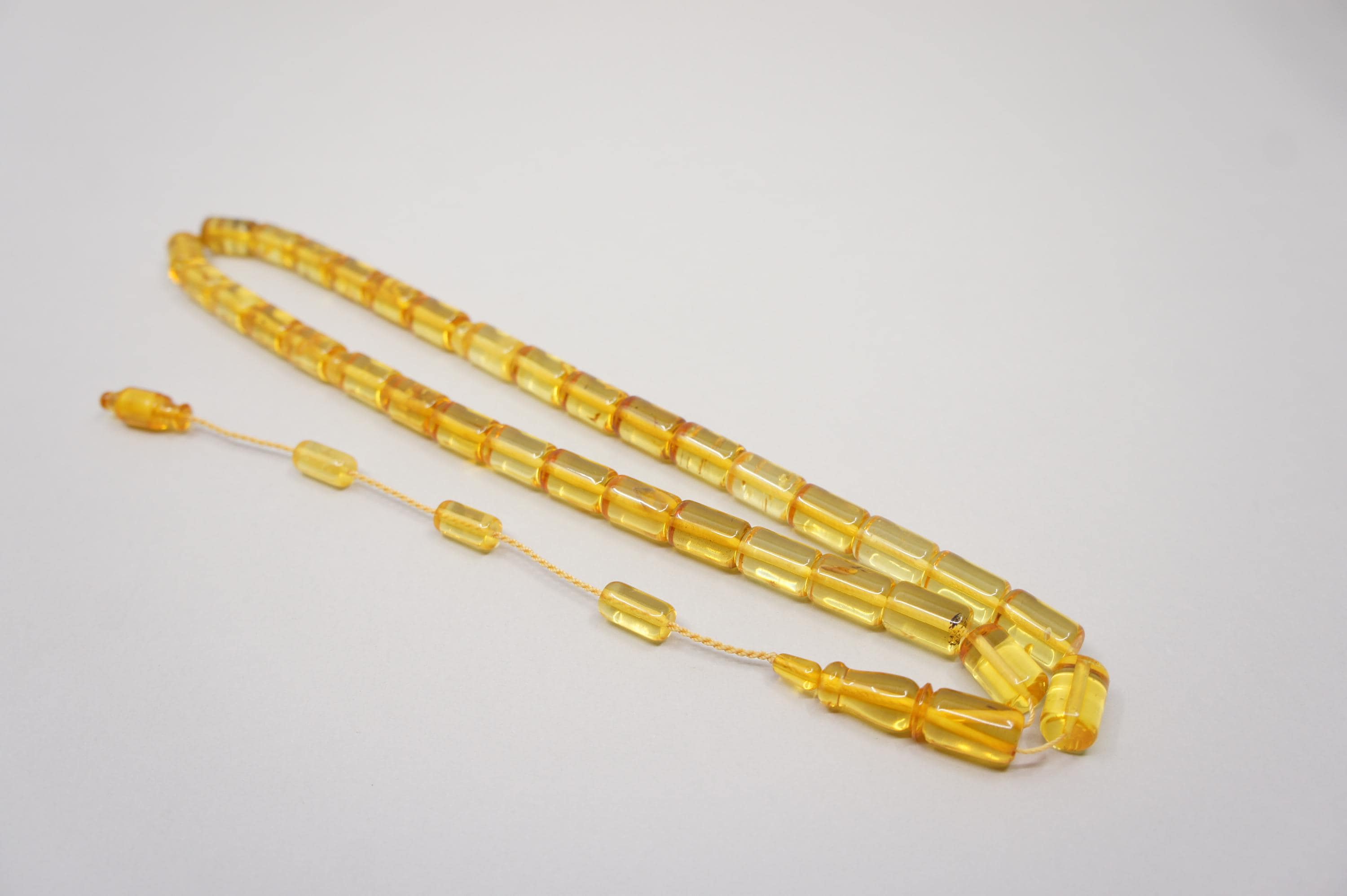 Islamic Natural Baltic Amber Prayer 33 Capsule Beads: Muslim Tasbih Misbaha Rosary, Handmade #2264 - image 5