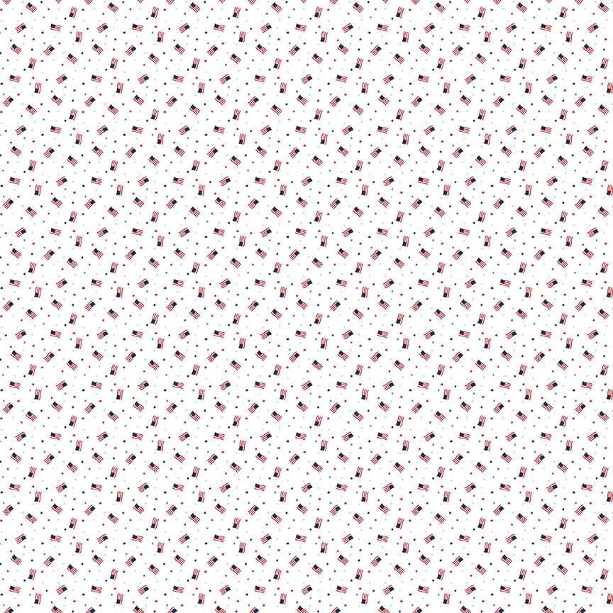 Grand Ol' Flag White from Seasonal Basic by Christopher Thompson for Riley Blake Designs
