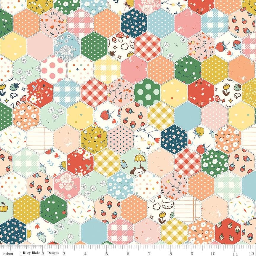 Hexie Cheater Print Multi from Serendipity 2 Collection by Minki Kim for Riley Blake Designs - image 3