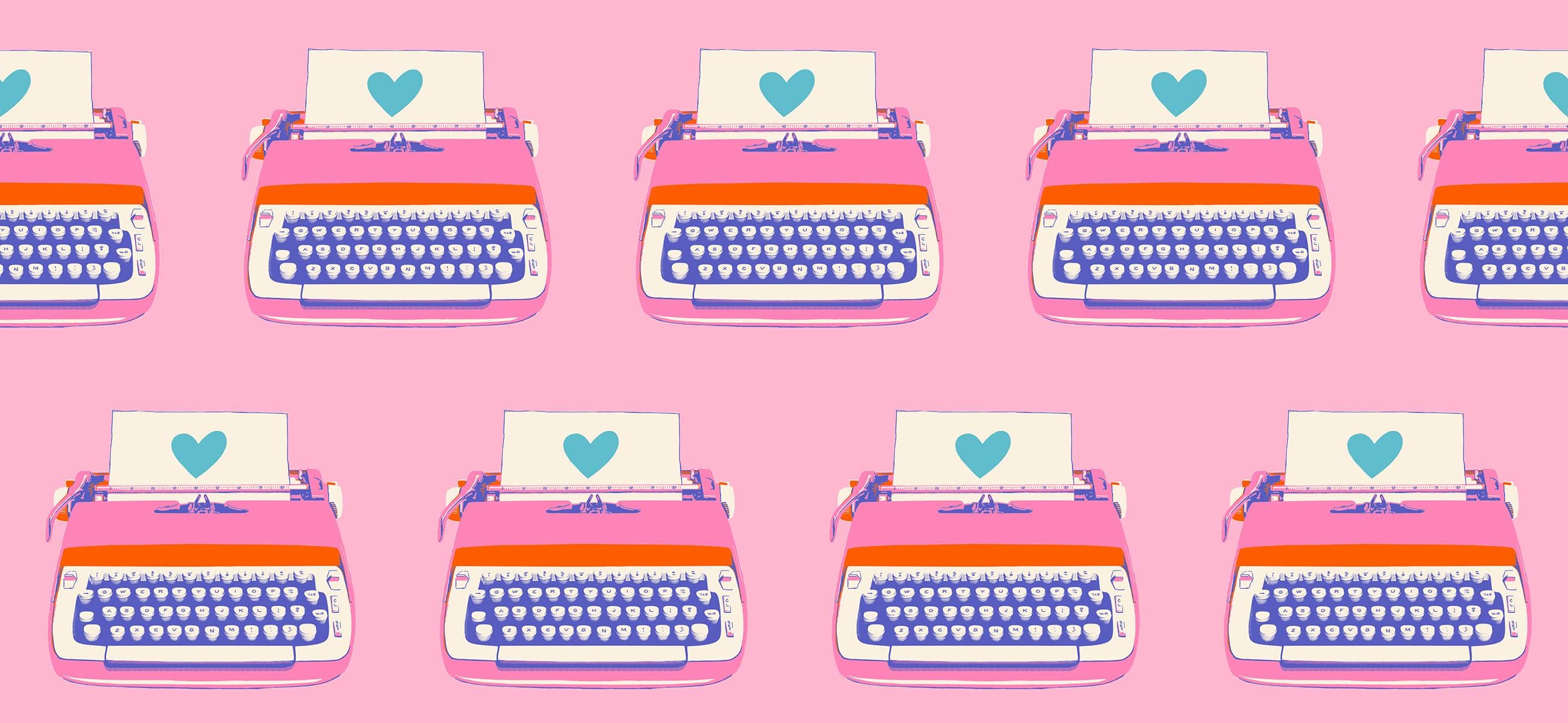 Typewriters Posy from Best Day Ever Collection by Melody Miller for Ruby Star Society