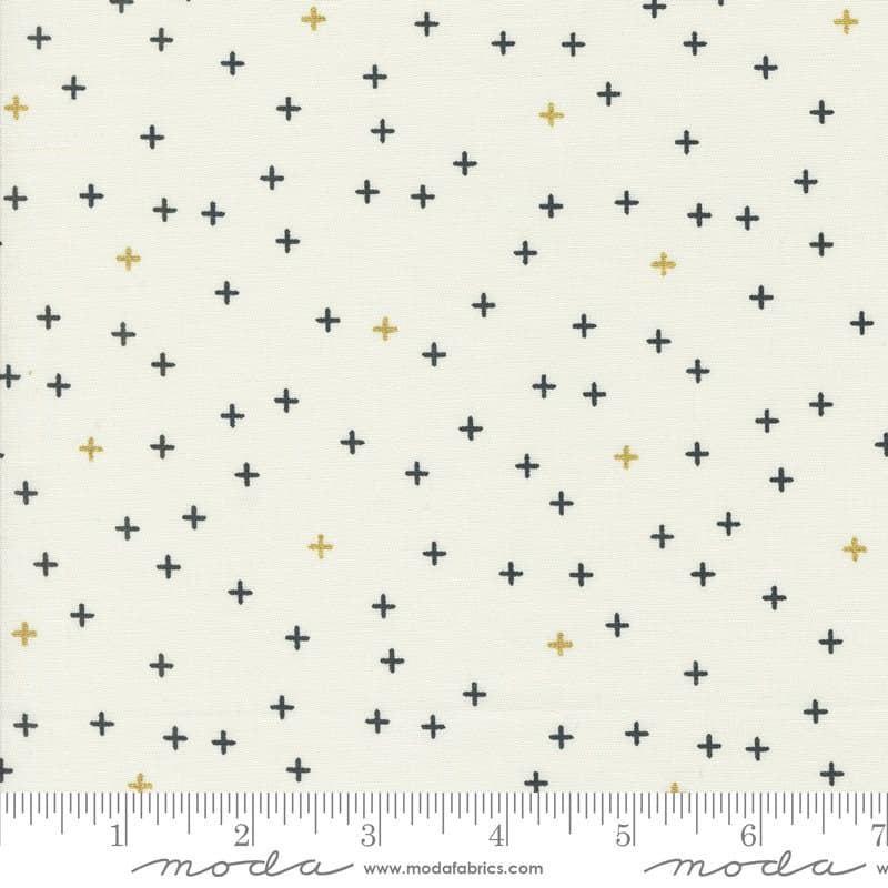 A Bit of a Plus Metallic Ivory from Shimmer Collection by Zen Chic for Moda Fabrics - image 3