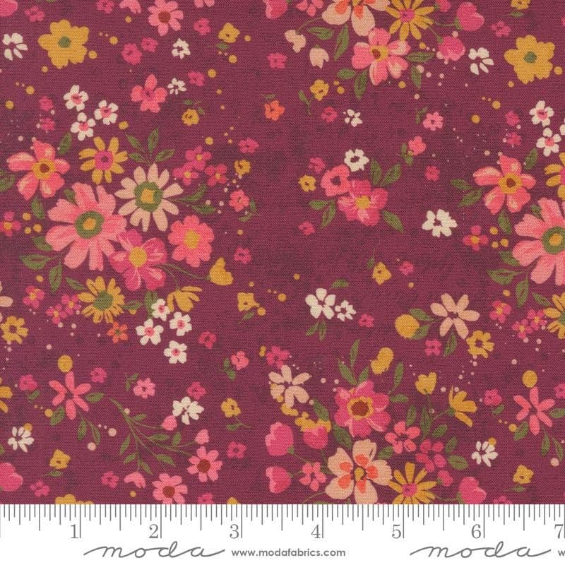 Rose Wine Peacock from Sagewood Collection by Crystal Manning for Moda Fabrics - image 3